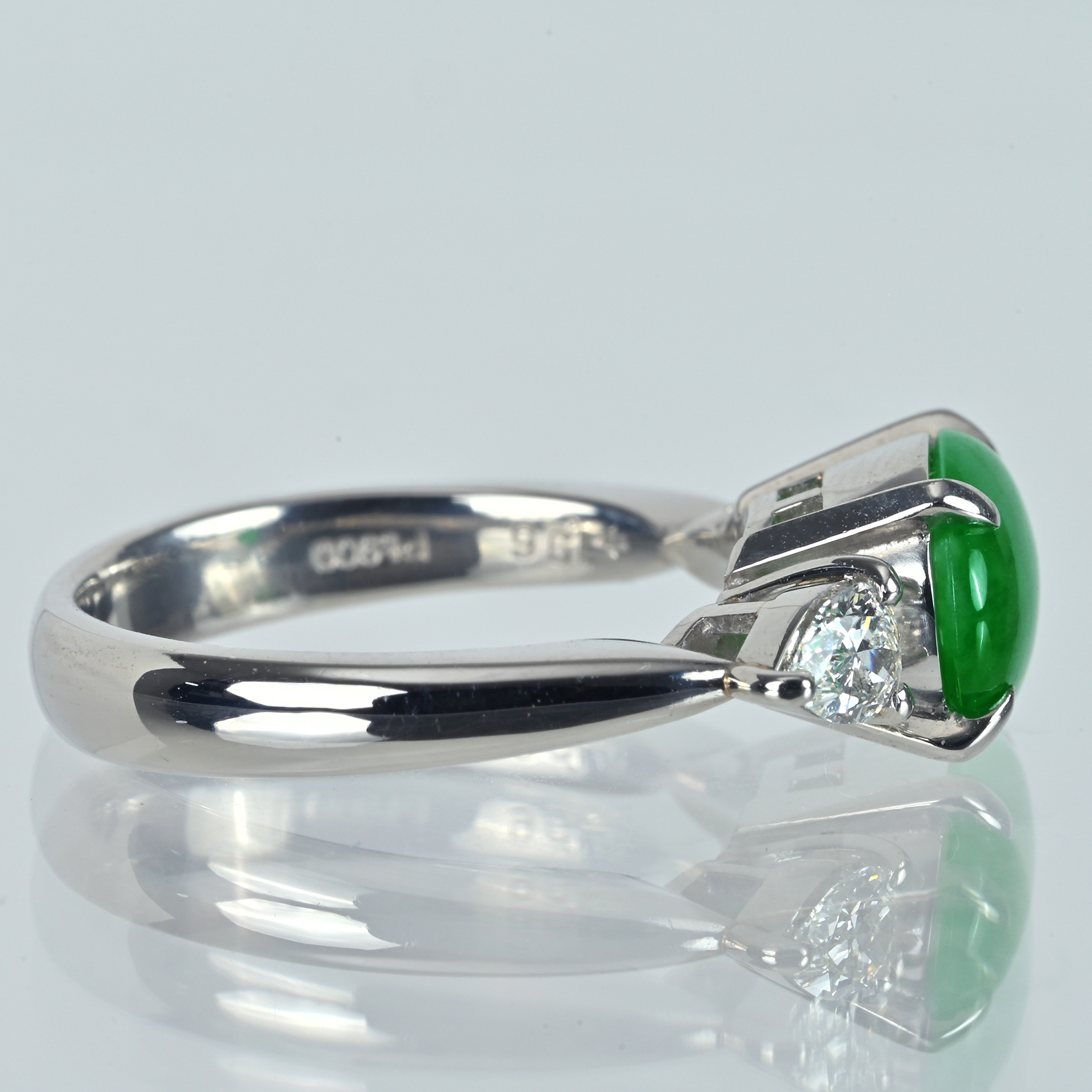 翡翠リング PT900 J1.96ct D0.43ct - 画像 (4)