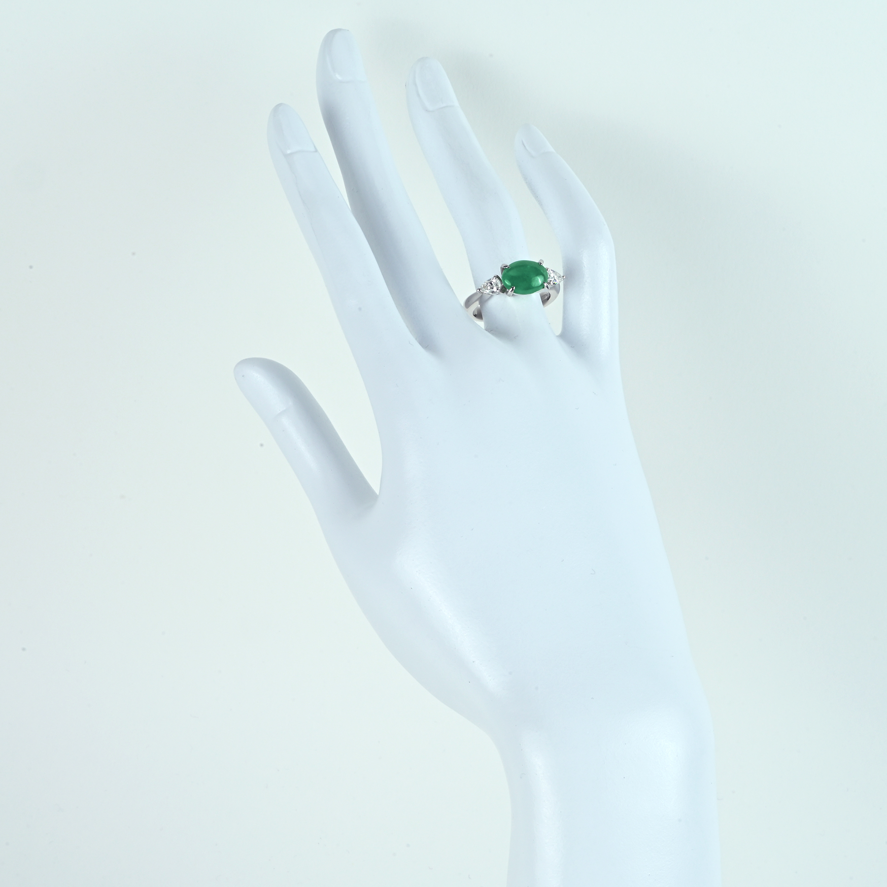 翡翠リング PT900 J1.96ct D0.43ct - 画像 (6)