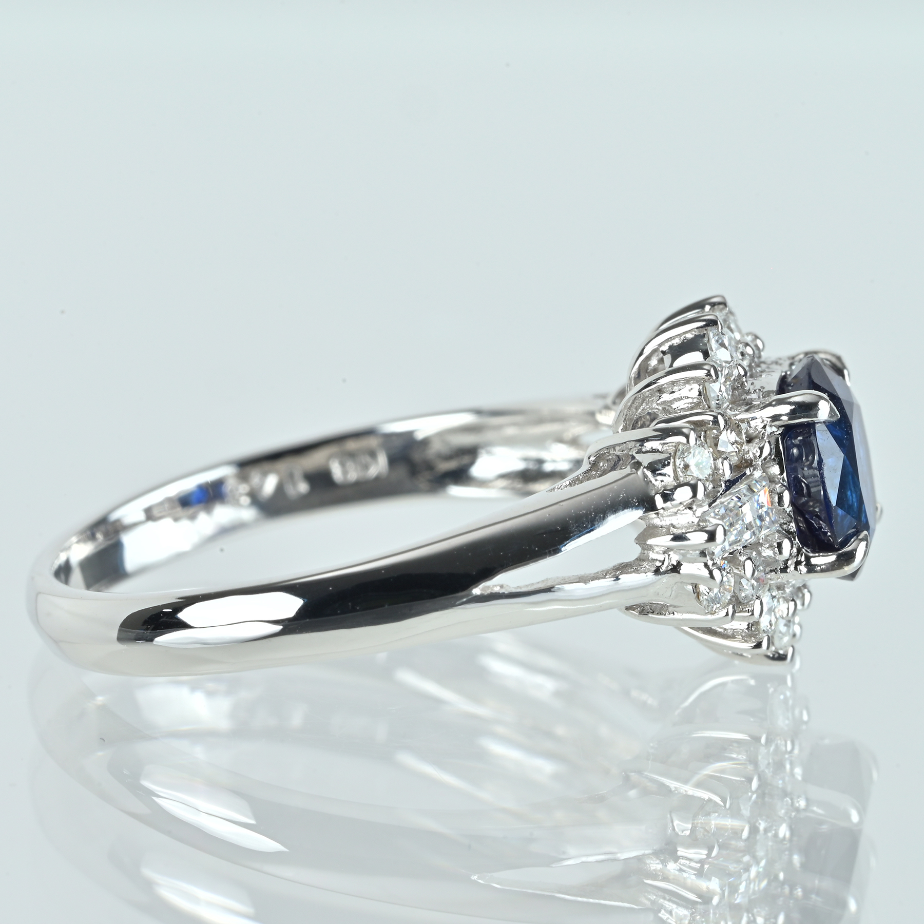 サファイアリング K18WG S1.43ct D0.51ct - 画像 (4)