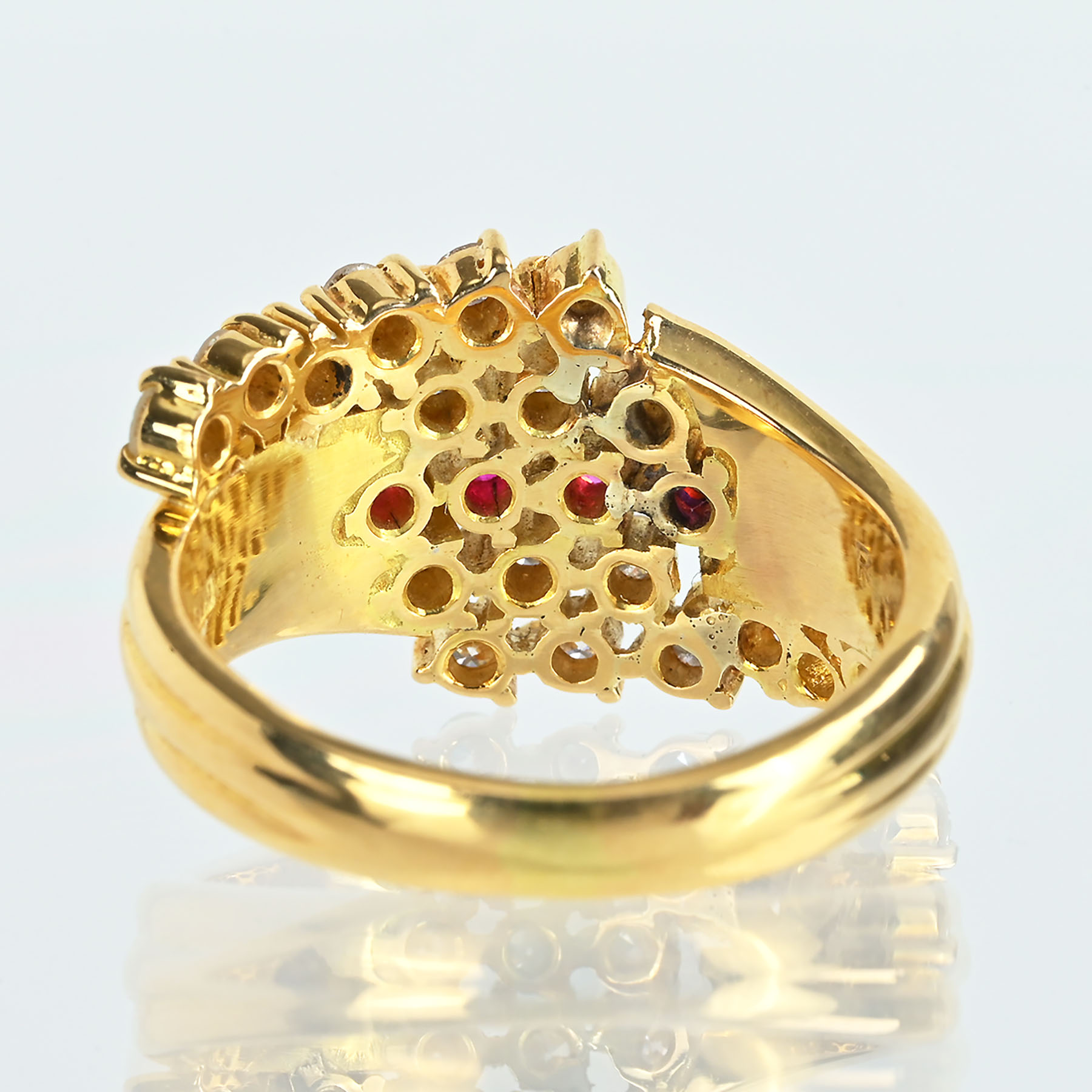 ルビーリング K18YG R0.16ct D0.50ct - 画像 (5)