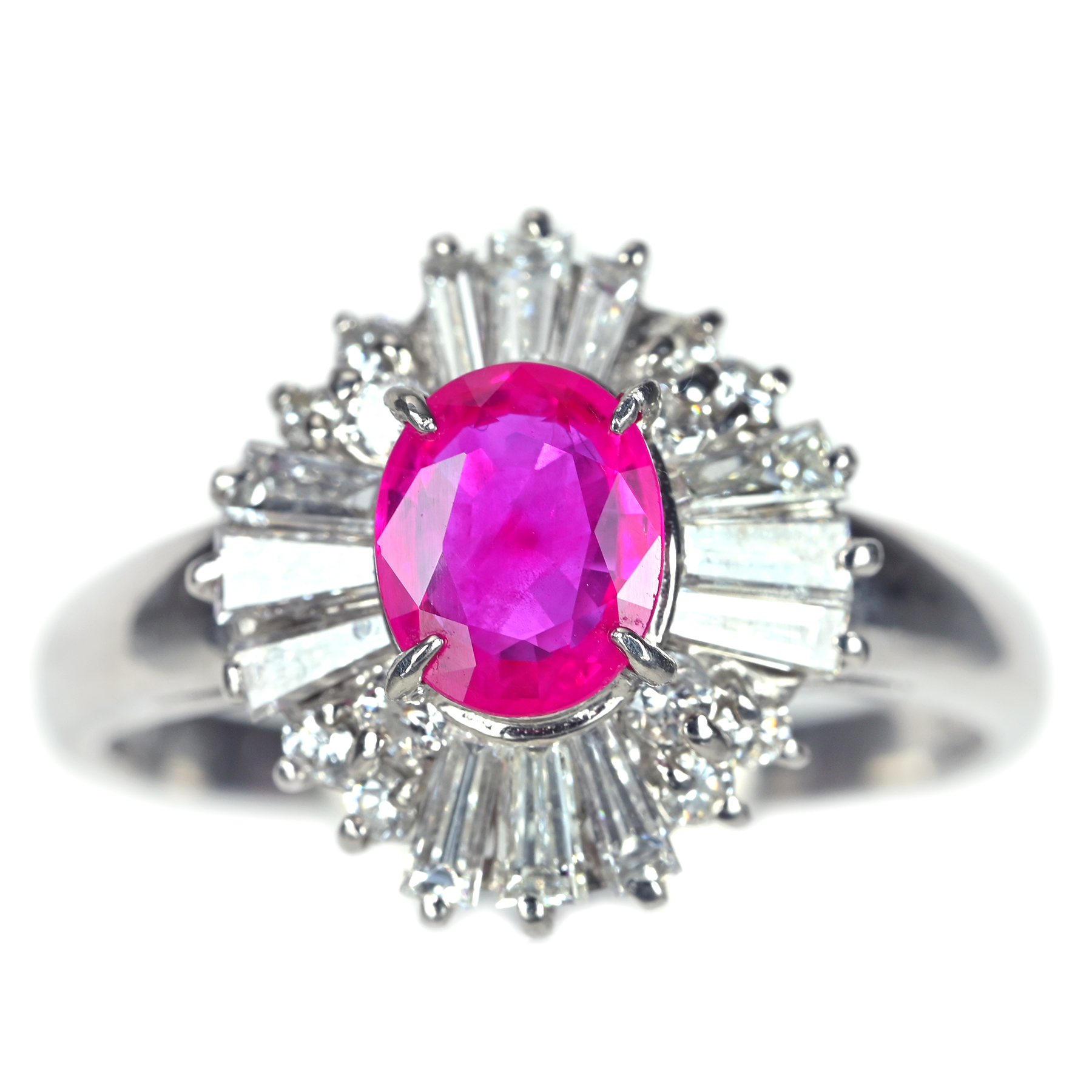 ルビーリング PT850 R0.90ct D0.84ct - 画像 (2)