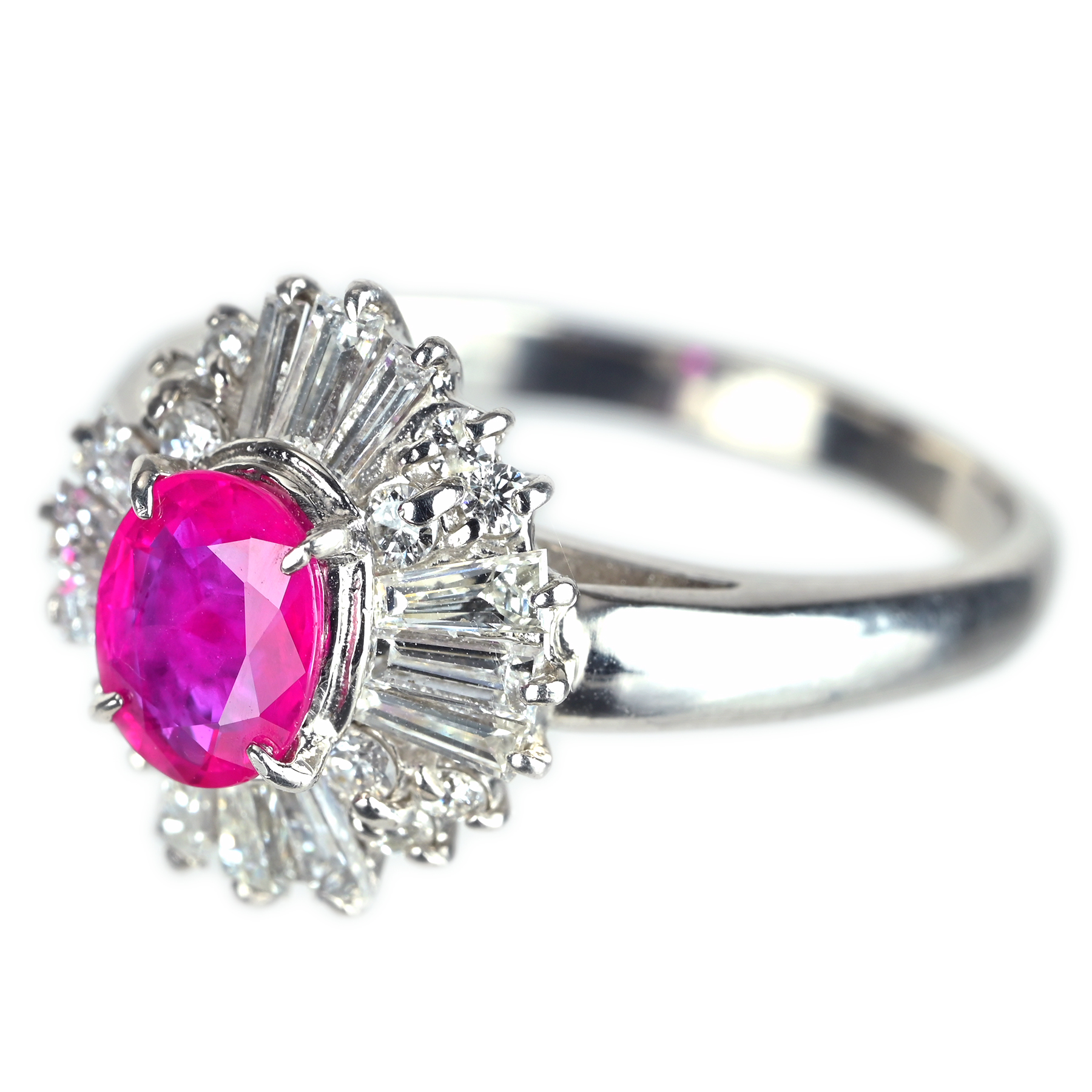 ルビーリング PT850 R0.90ct D0.84ct - 画像 (3)