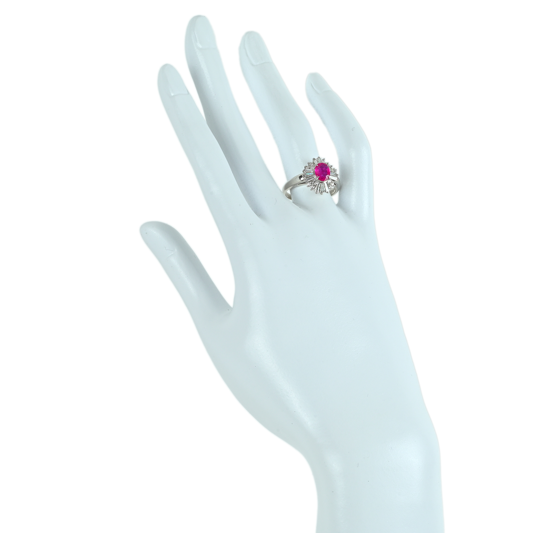 ルビーリング PT850 R0.90ct D0.84ct - 画像 (6)