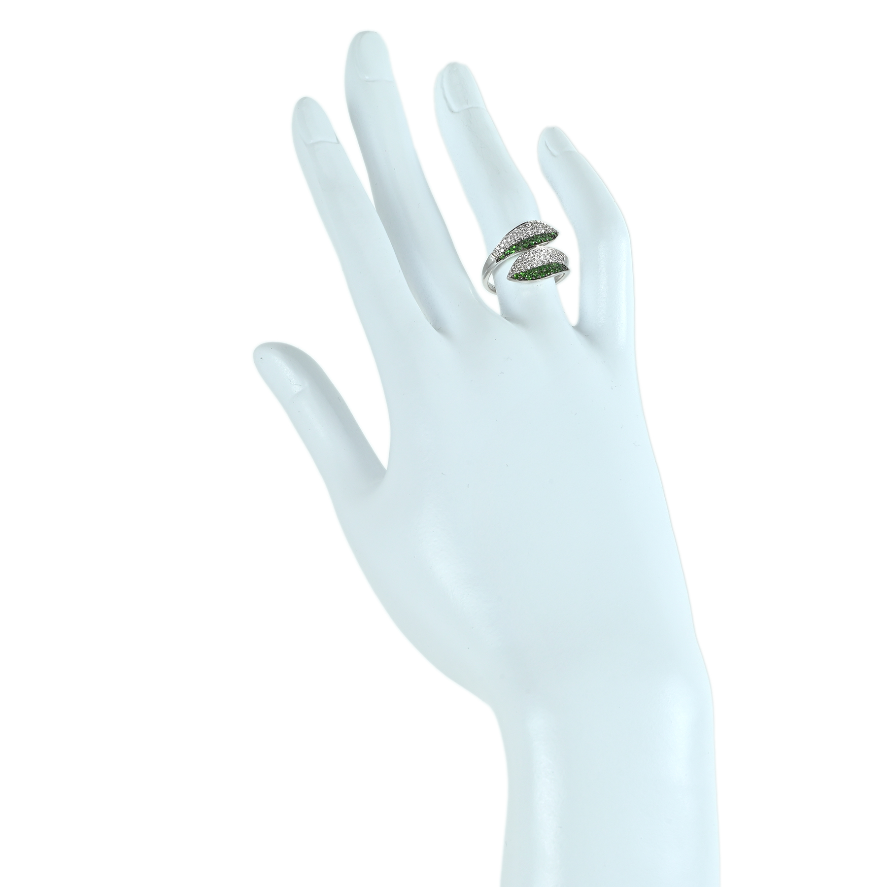 グリーン ガーネットリング K18WG GG0.45ct D0.25ct - 画像 (6)