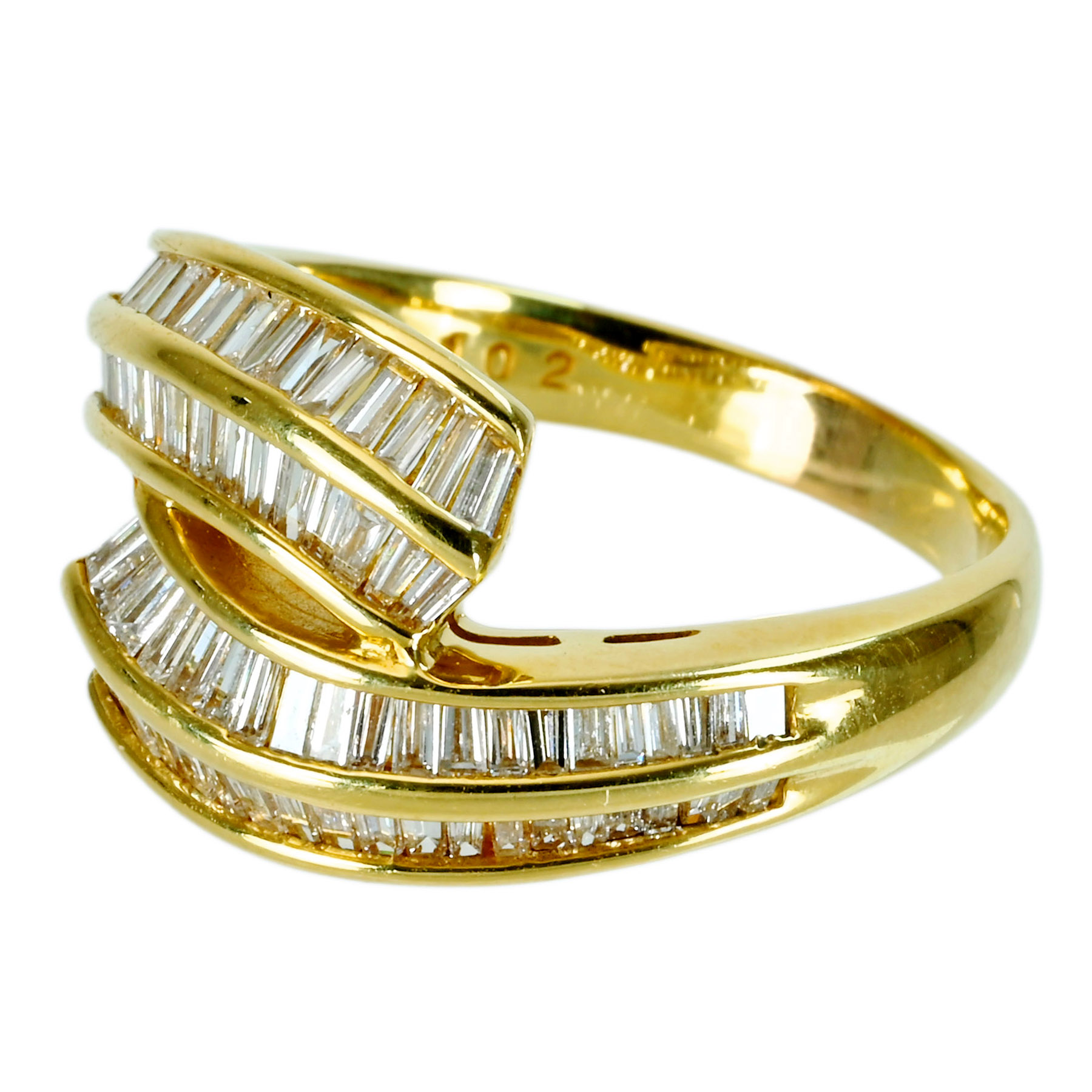 ダイヤモンドリング K18YG D1.02ct - 画像 (3)