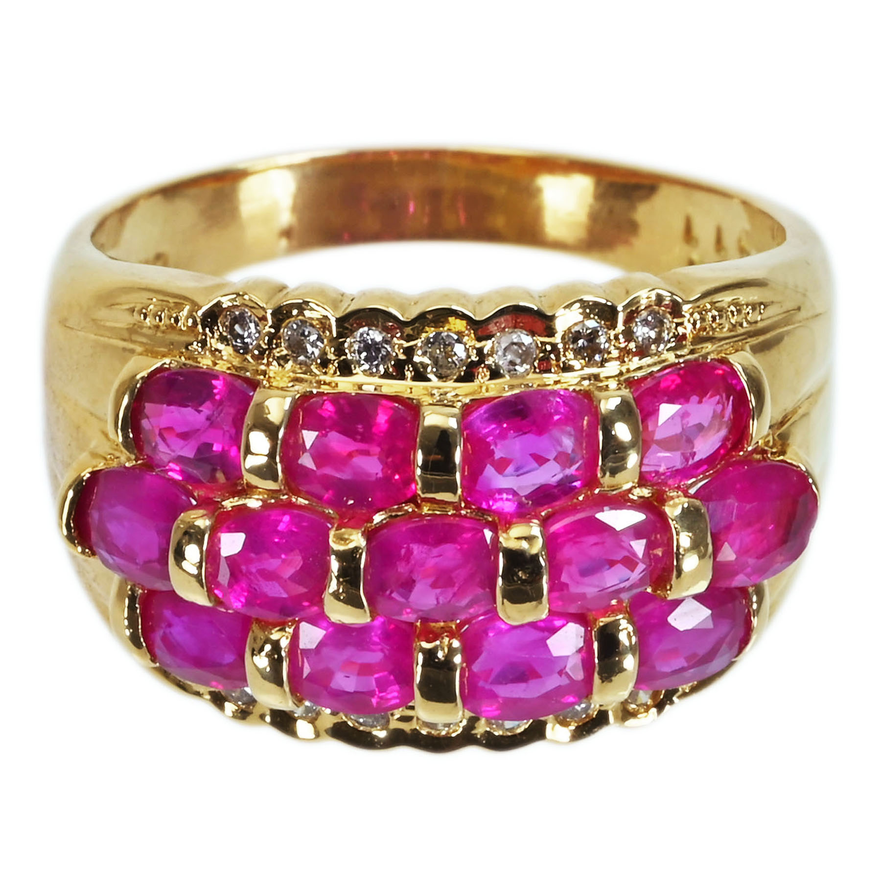 ルビーリング K18YG R2.80ct D0.11ct - 画像 (2)