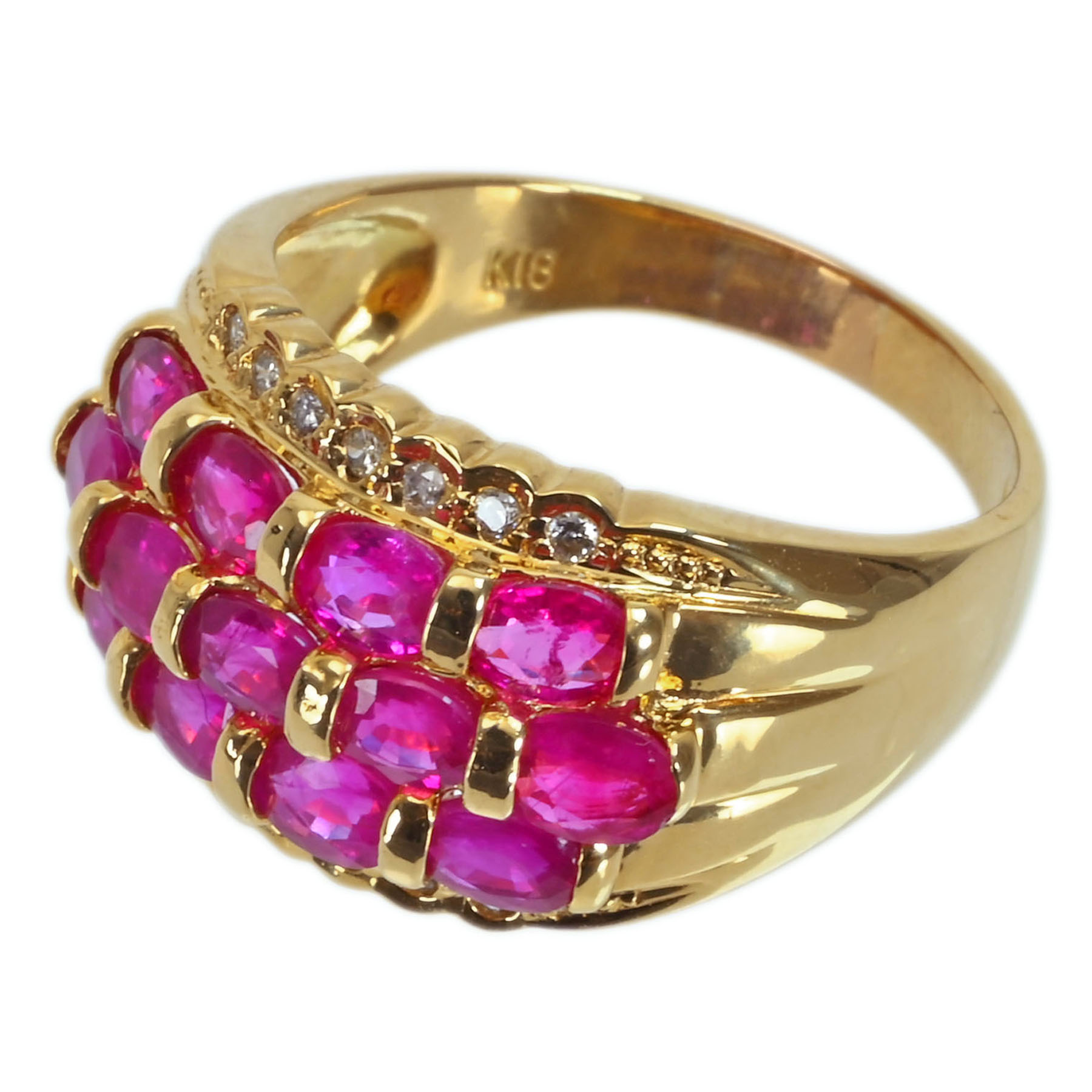 ルビーリング K18YG R2.80ct D0.11ct - 画像 (3)