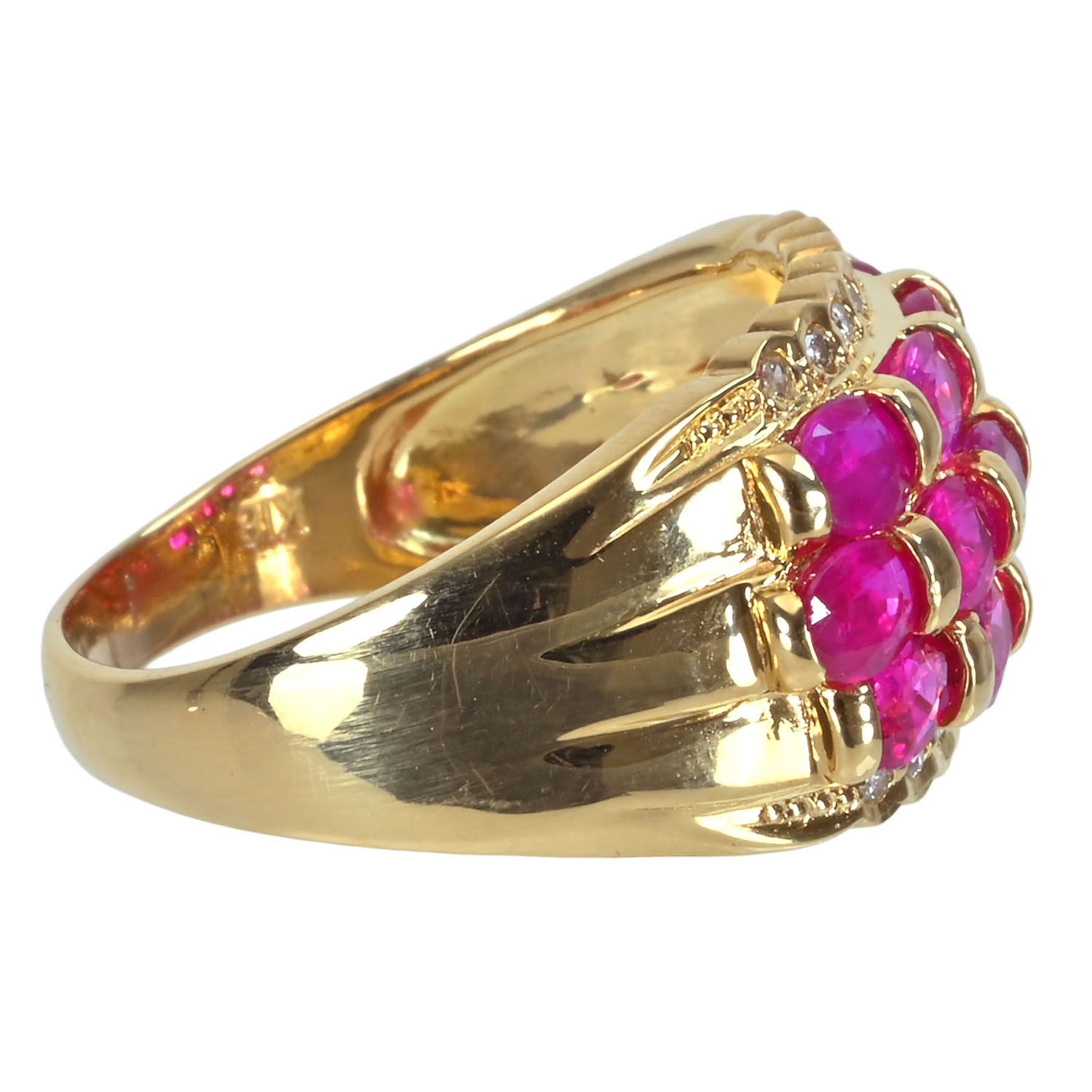 ルビーリング K18YG R2.80ct D0.11ct - 画像 (4)