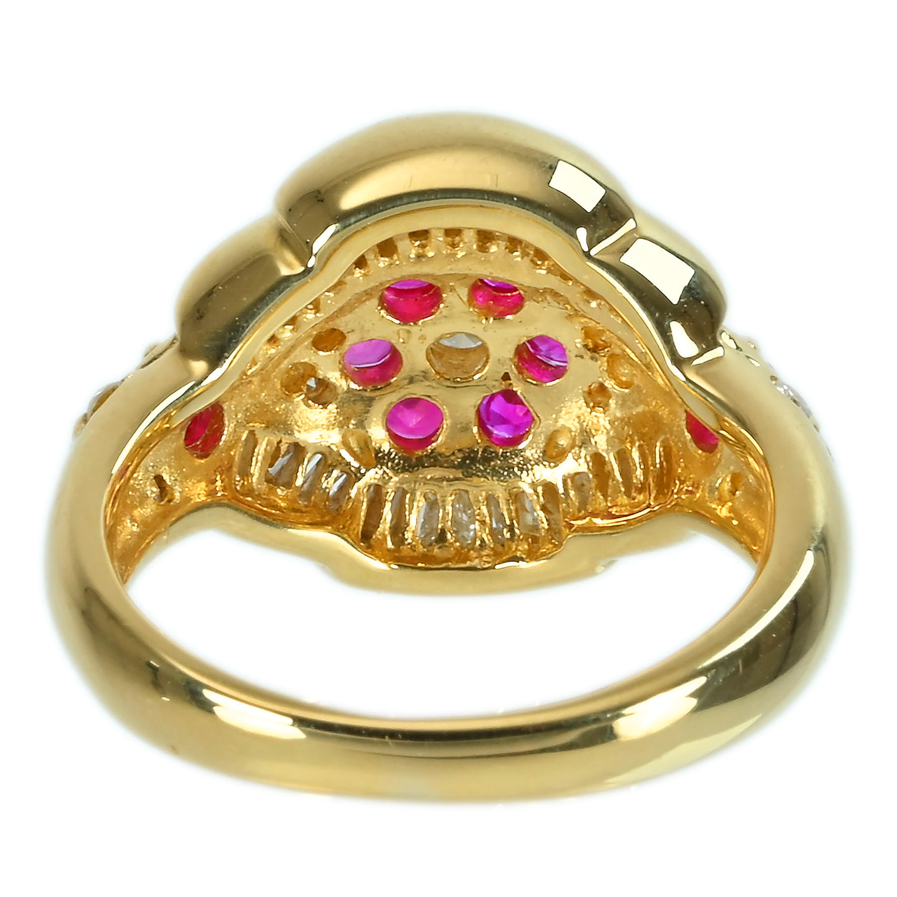 ルビーリング K18YG R0.65ct D0.80ct - 画像 (5)