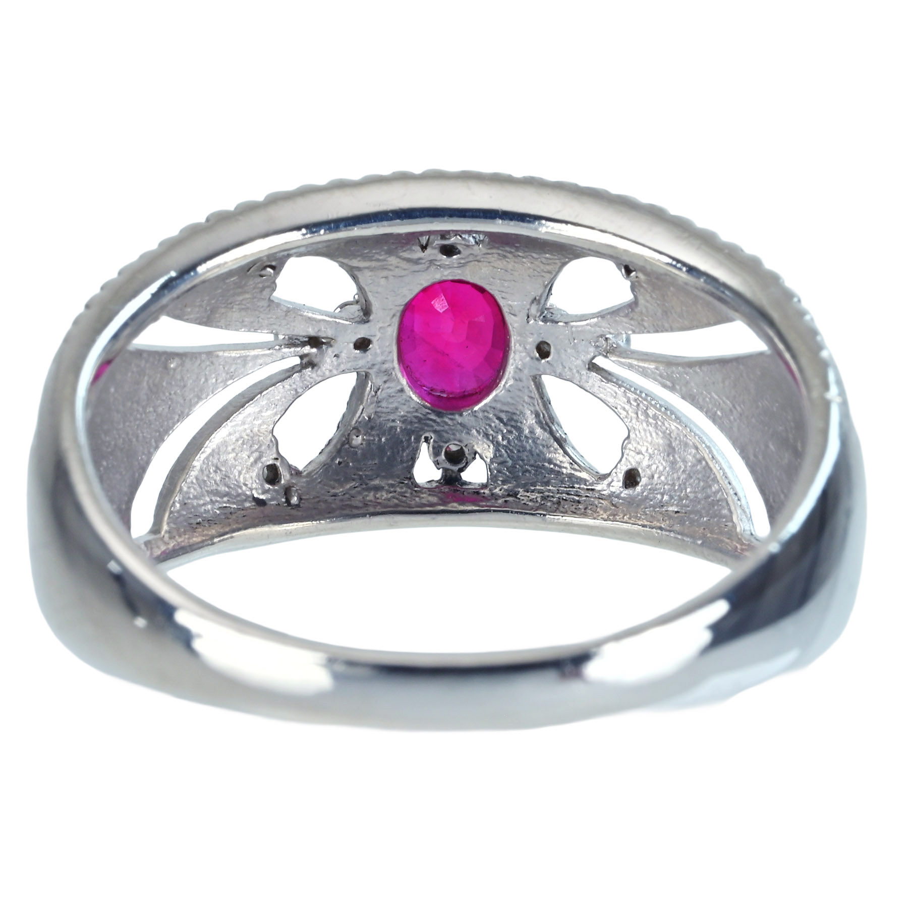 ルビーリング PT900 R0.53ct D0.07ct - 画像 (5)