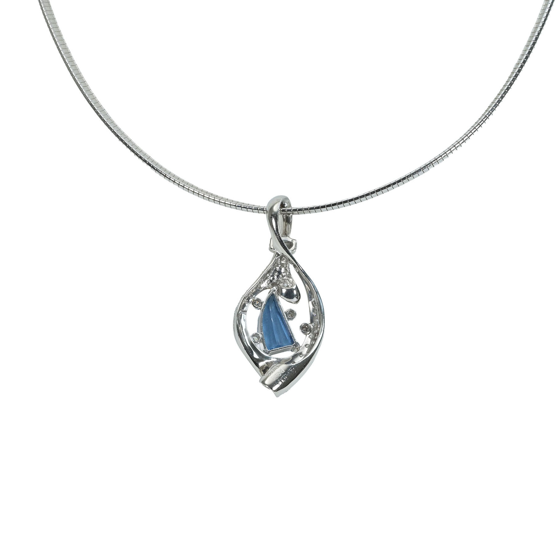 アクアマリンペンダント PT900/PT850 AQ2.13ct D0.94ct - 画像 (3)