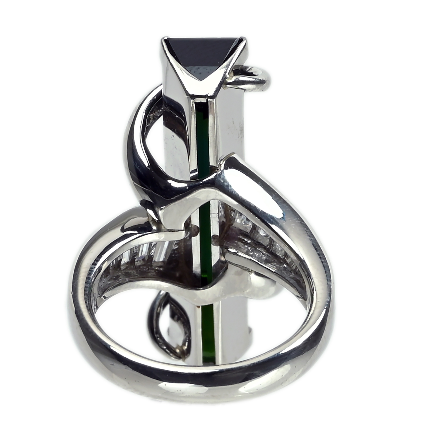 グリーントルマリンリング PT900 T8.98ct D0.83ct - 画像 (5)