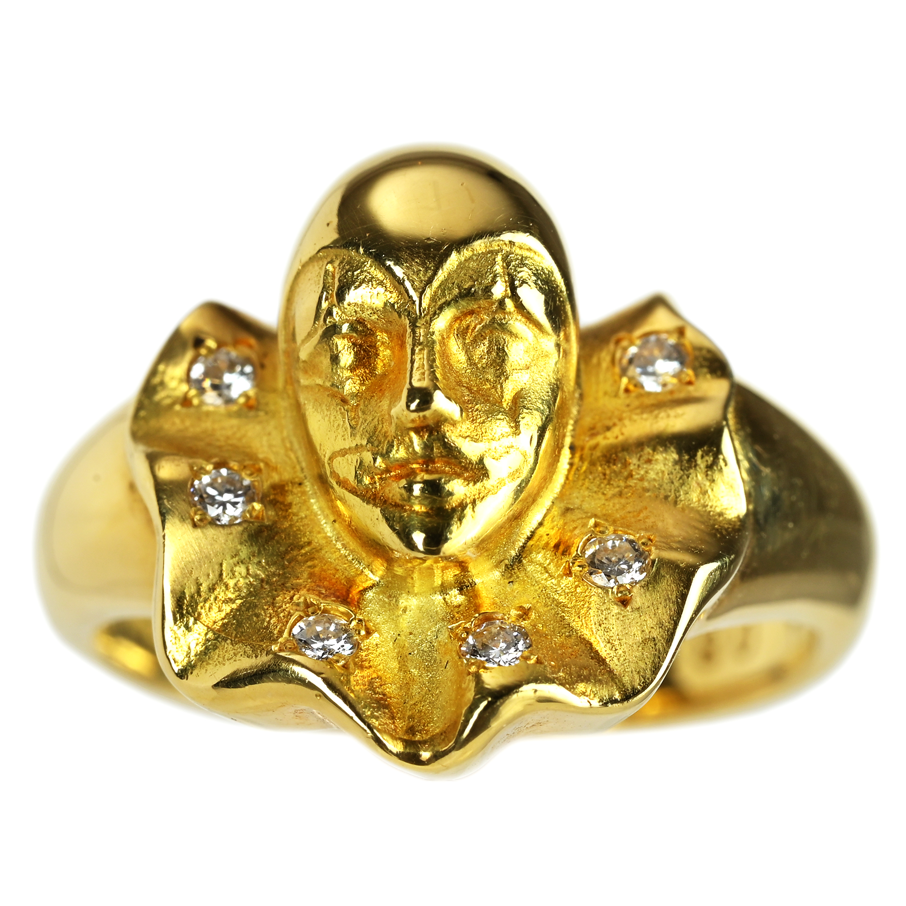 ダイヤモンドリング "AGOSTINI" K18YG D0.08ct - 画像 (2)