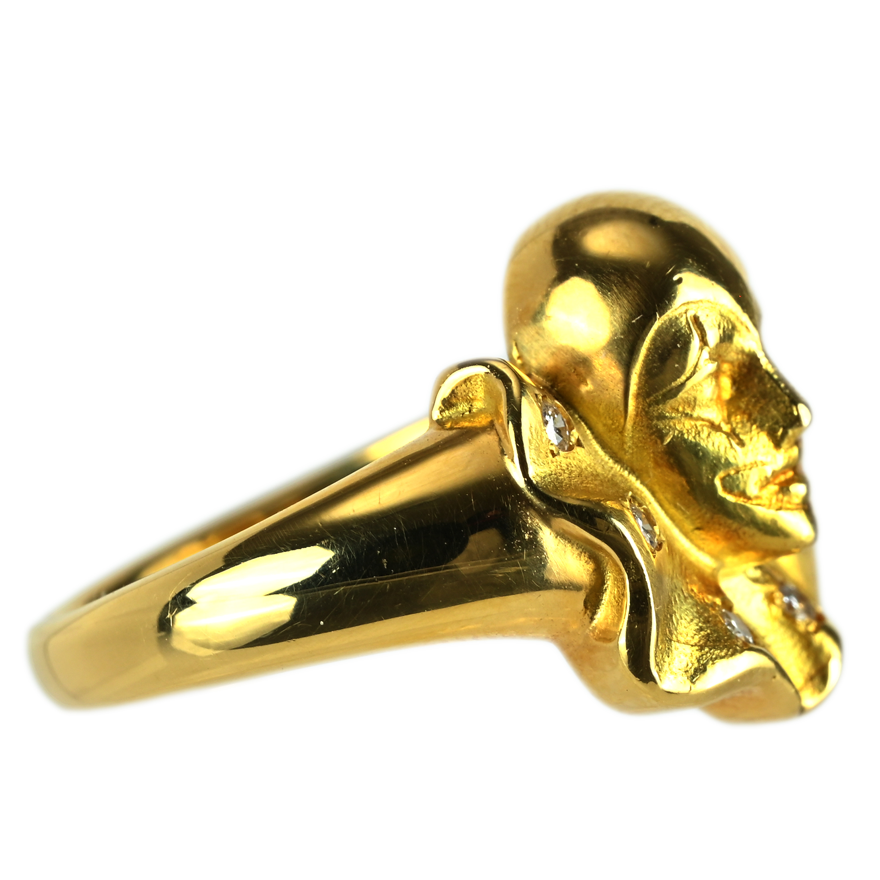 ダイヤモンドリング "AGOSTINI" K18YG D0.08ct - 画像 (4)