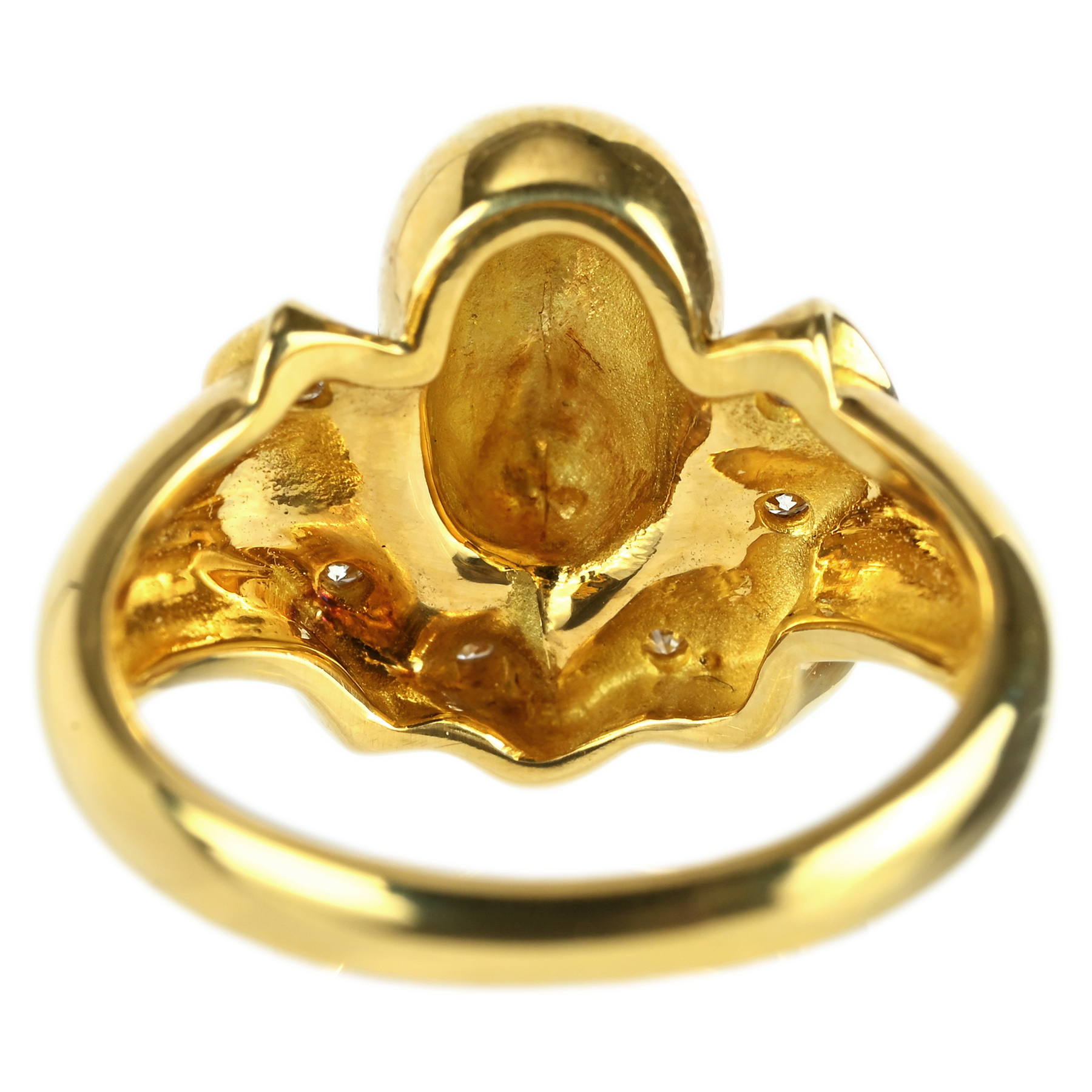 ダイヤモンドリング "AGOSTINI" K18YG D0.08ct - 画像 (5)