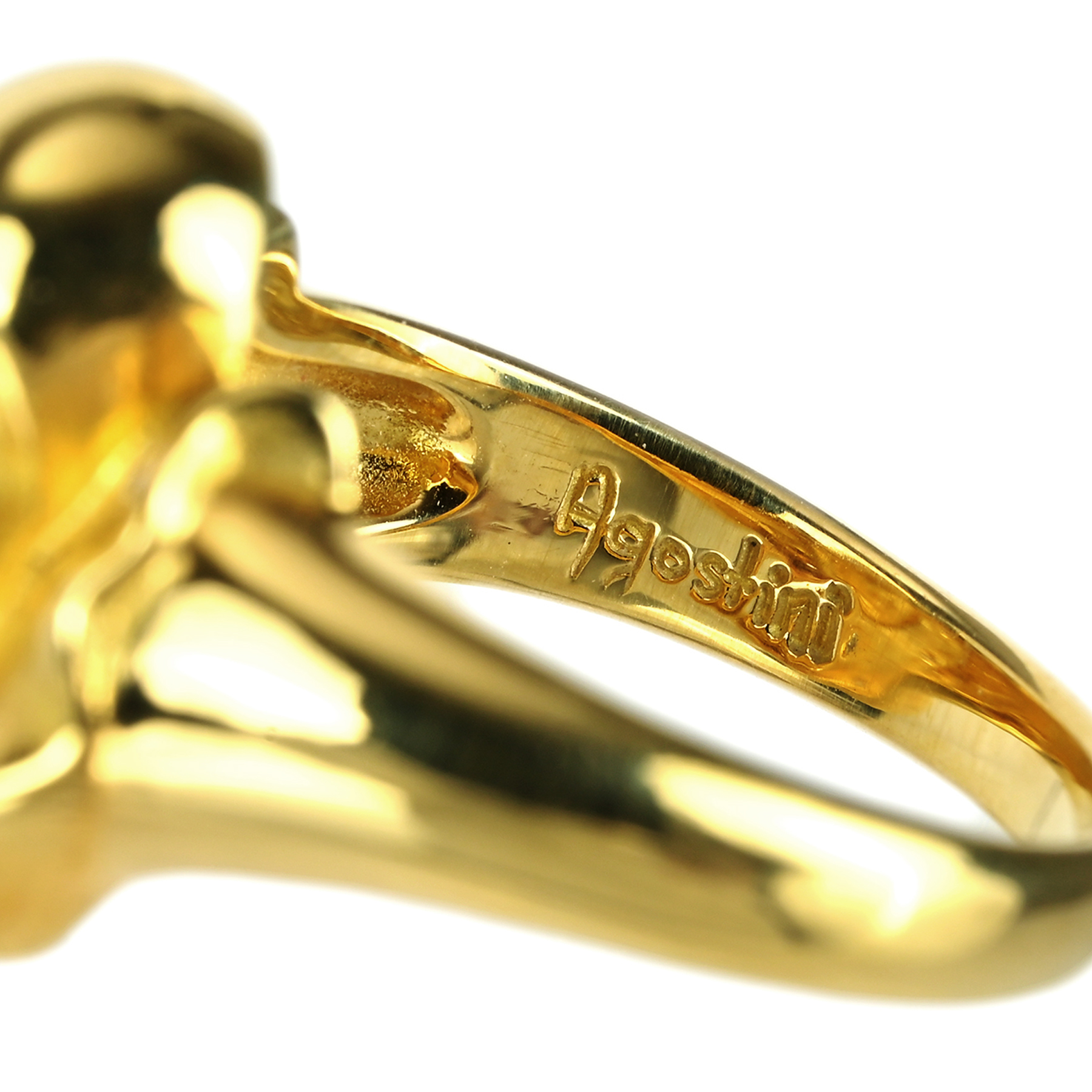 ダイヤモンドリング "AGOSTINI" K18YG D0.08ct - 画像 (6)