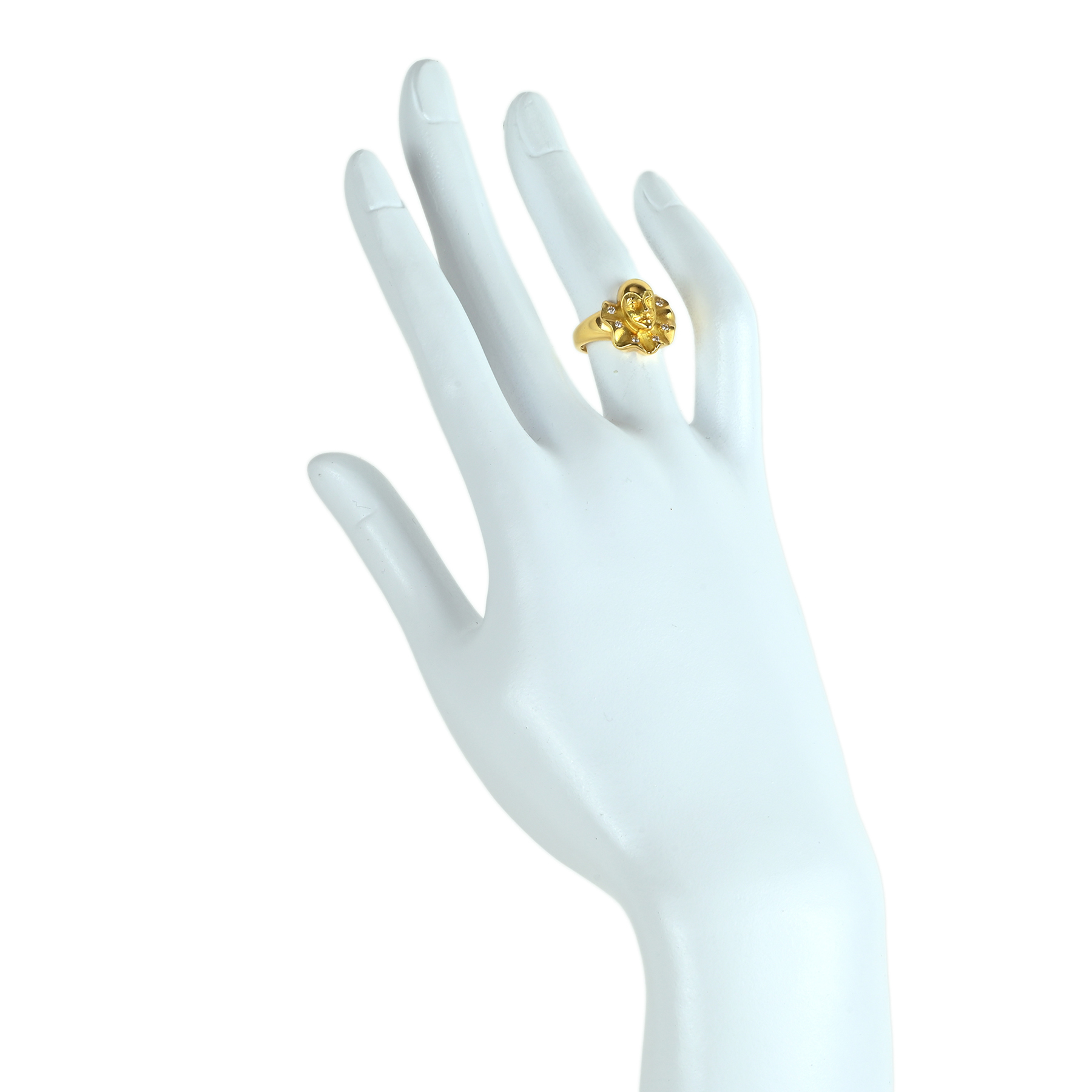 ダイヤモンドリング "AGOSTINI" K18YG D0.08ct - 画像 (7)