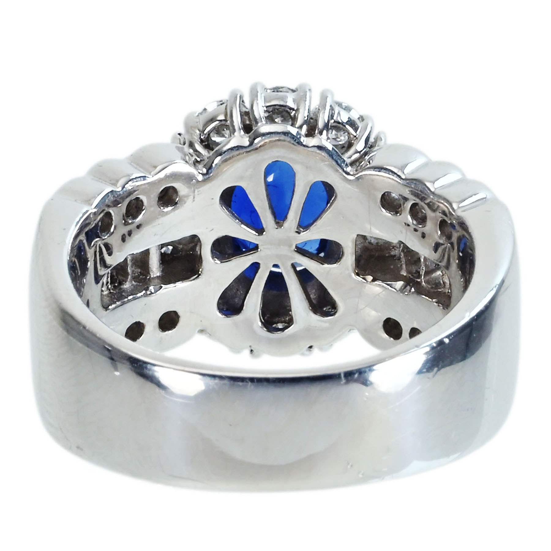 サファイアリング PT900 S1.712ct D1.39ct - 画像 (5)