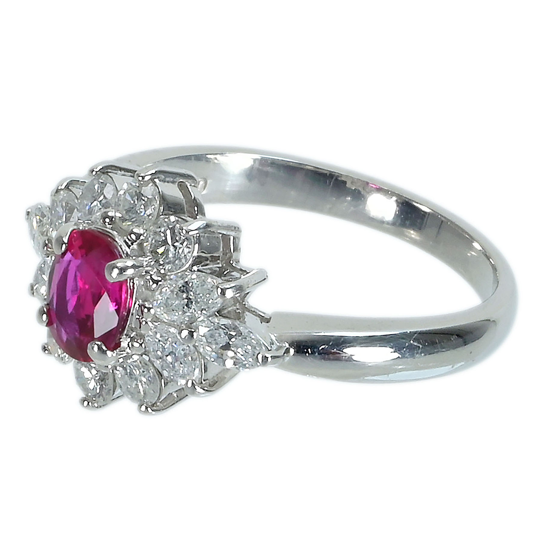 ルビーリング PT850 R0.53ct D0.83ct - 画像 (3)