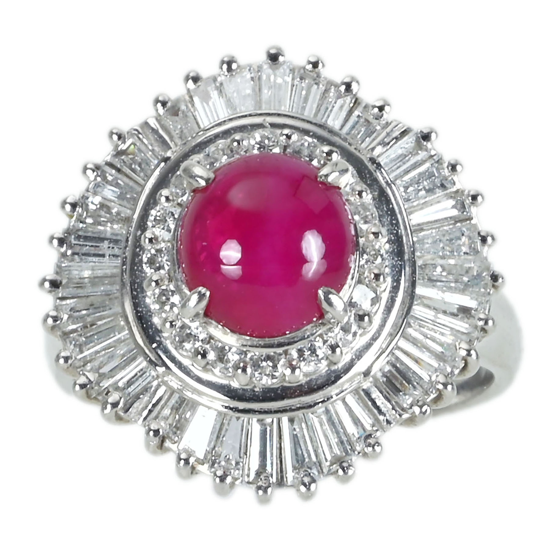 ルビーリング PT900 R2.01ct D1.35ct - 画像 (2)