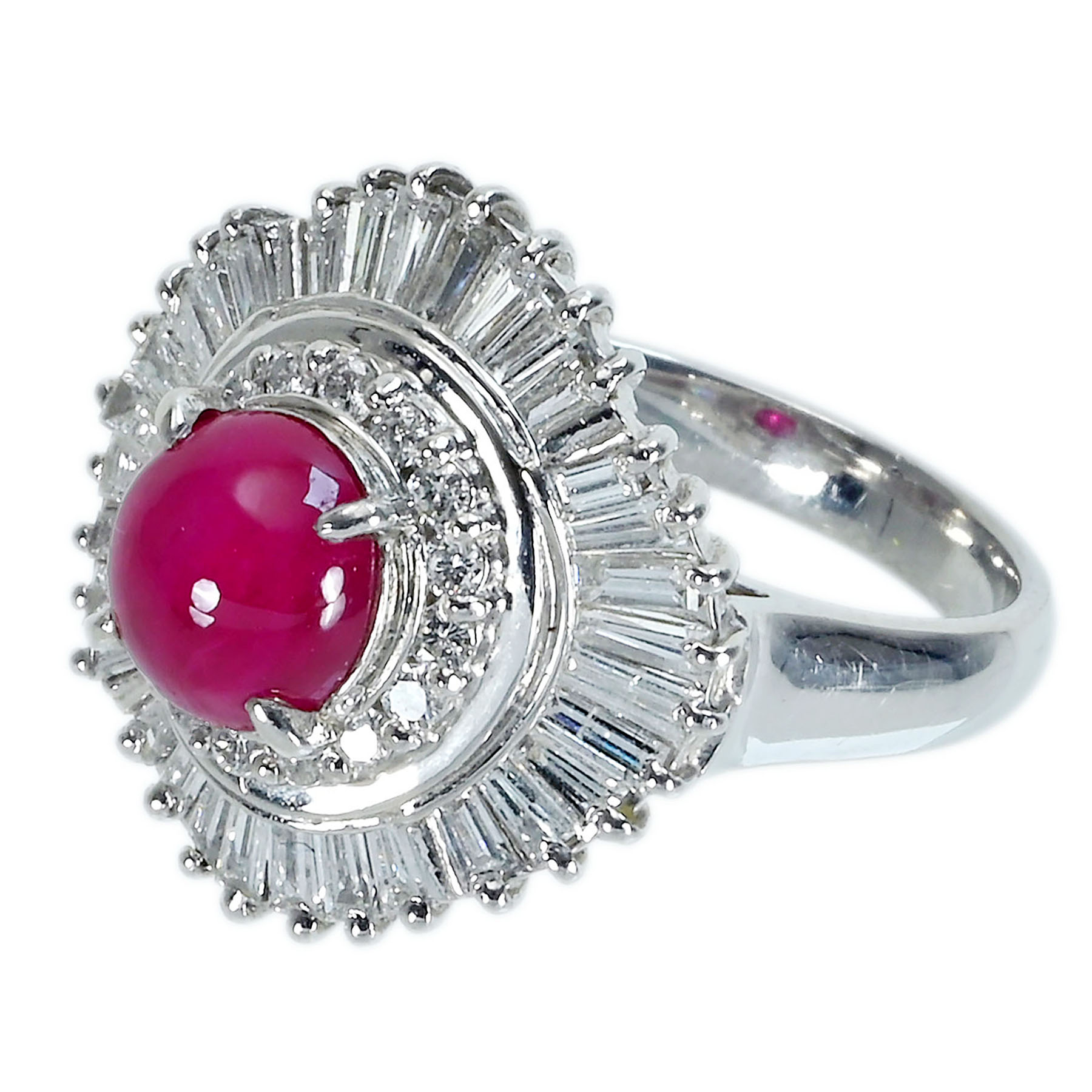 ルビーリング PT900 R2.01ct D1.35ct - 画像 (3)