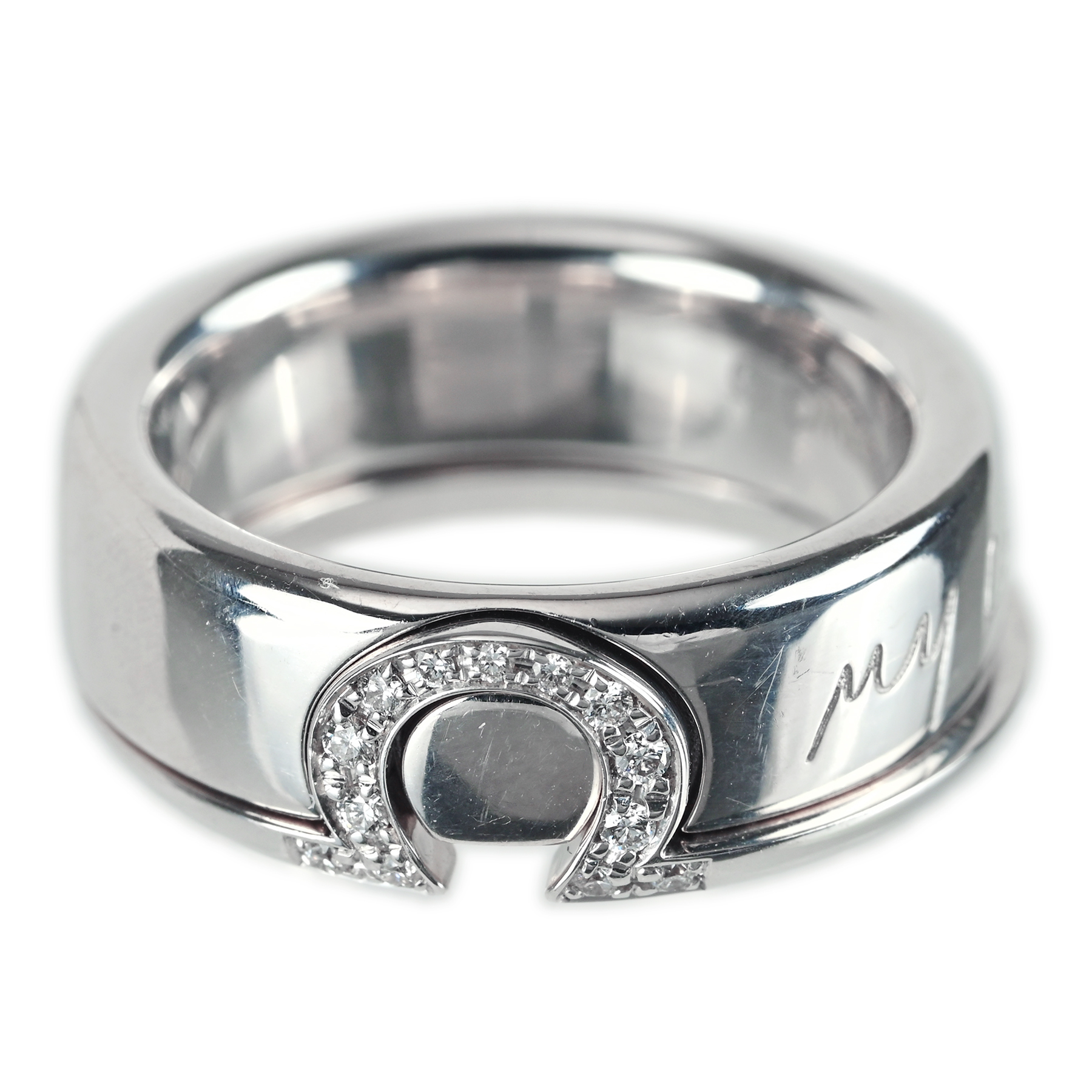 ダイヤモンドセットリング "OMEGA" K18WG D - 画像 (2)