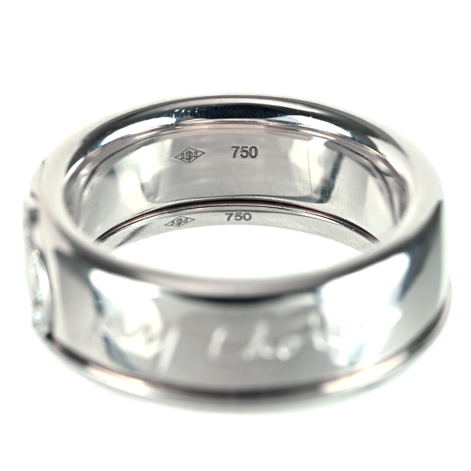 ダイヤモンドセットリング "OMEGA" K18WG D - 画像 (5)