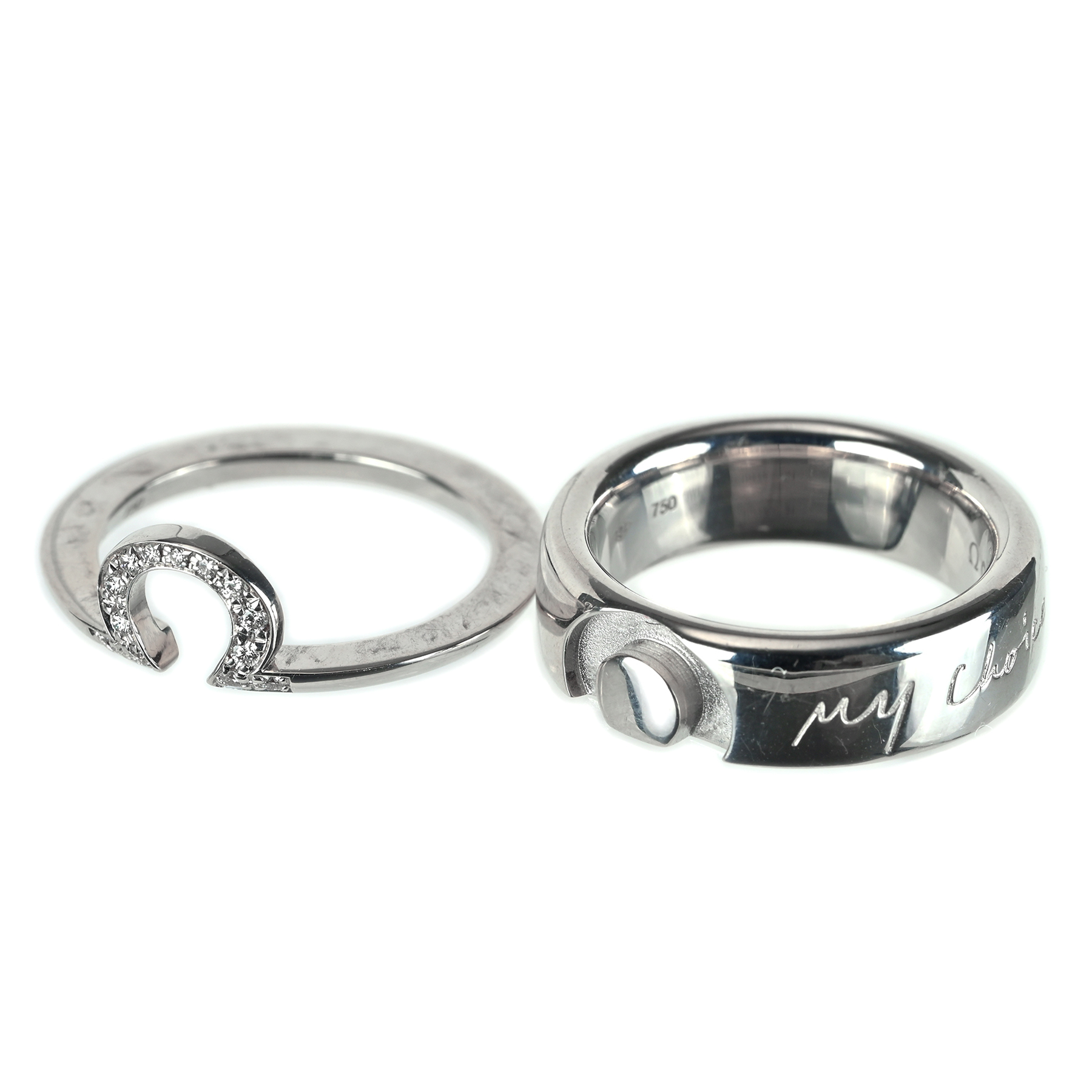 ダイヤモンドセットリング "OMEGA" K18WG D - 画像 (6)