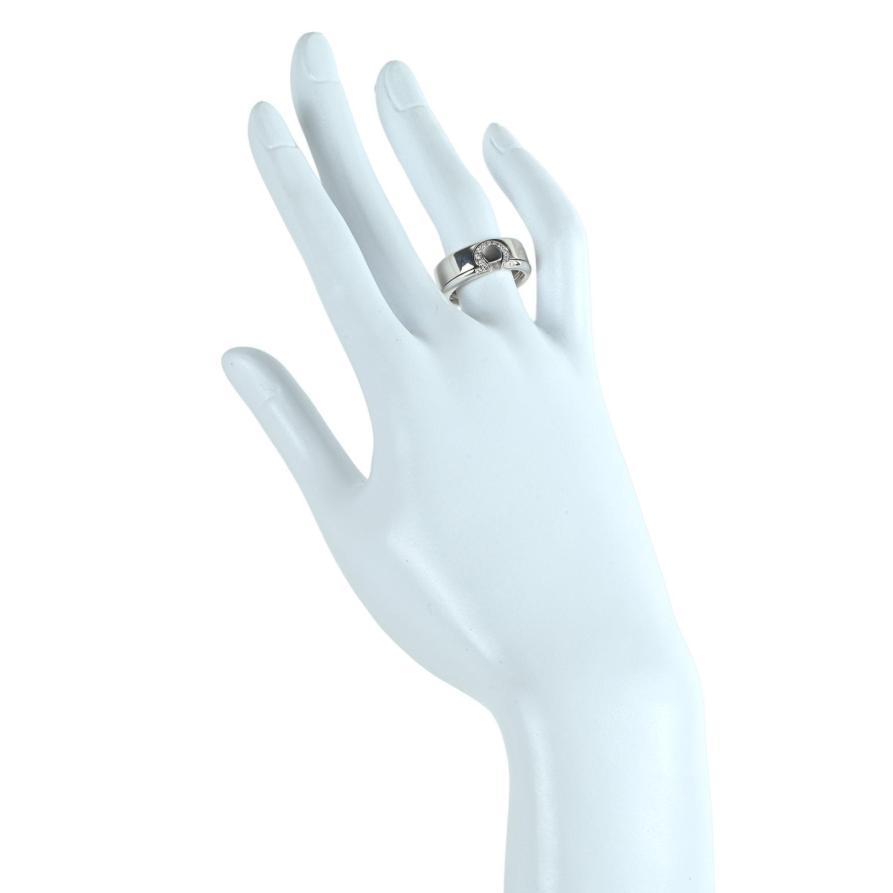 ダイヤモンドセットリング "OMEGA" K18WG D - 画像 (7)