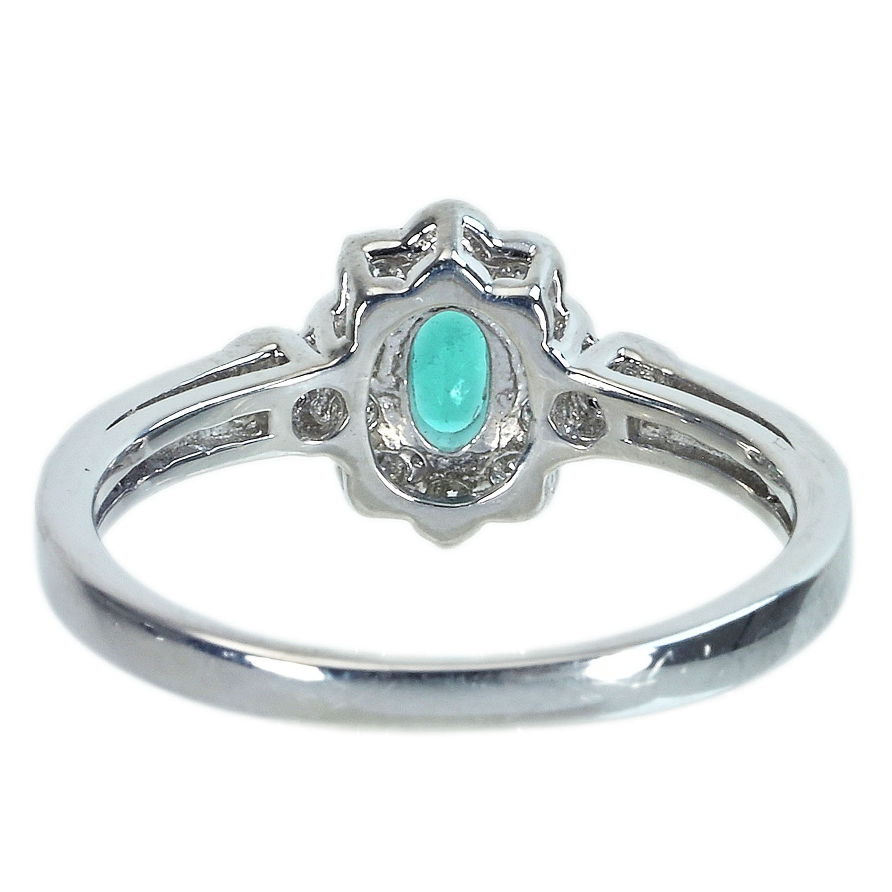 パライバトルマリンリング PT900 PBTR0.26ct D0.33ct - 画像 (5)