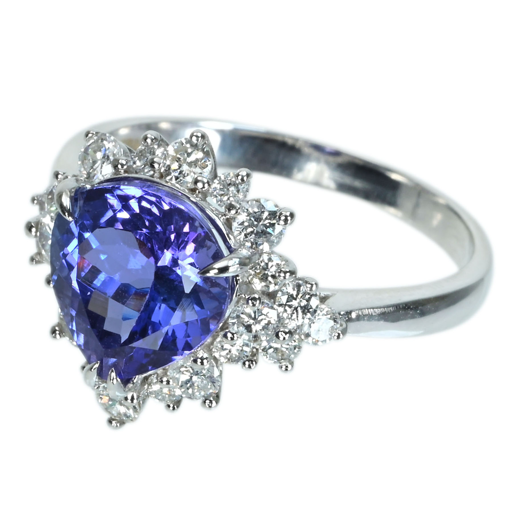 タンザナイトリング K18WG TZ2.52ct D0.63ct - 画像 (3)