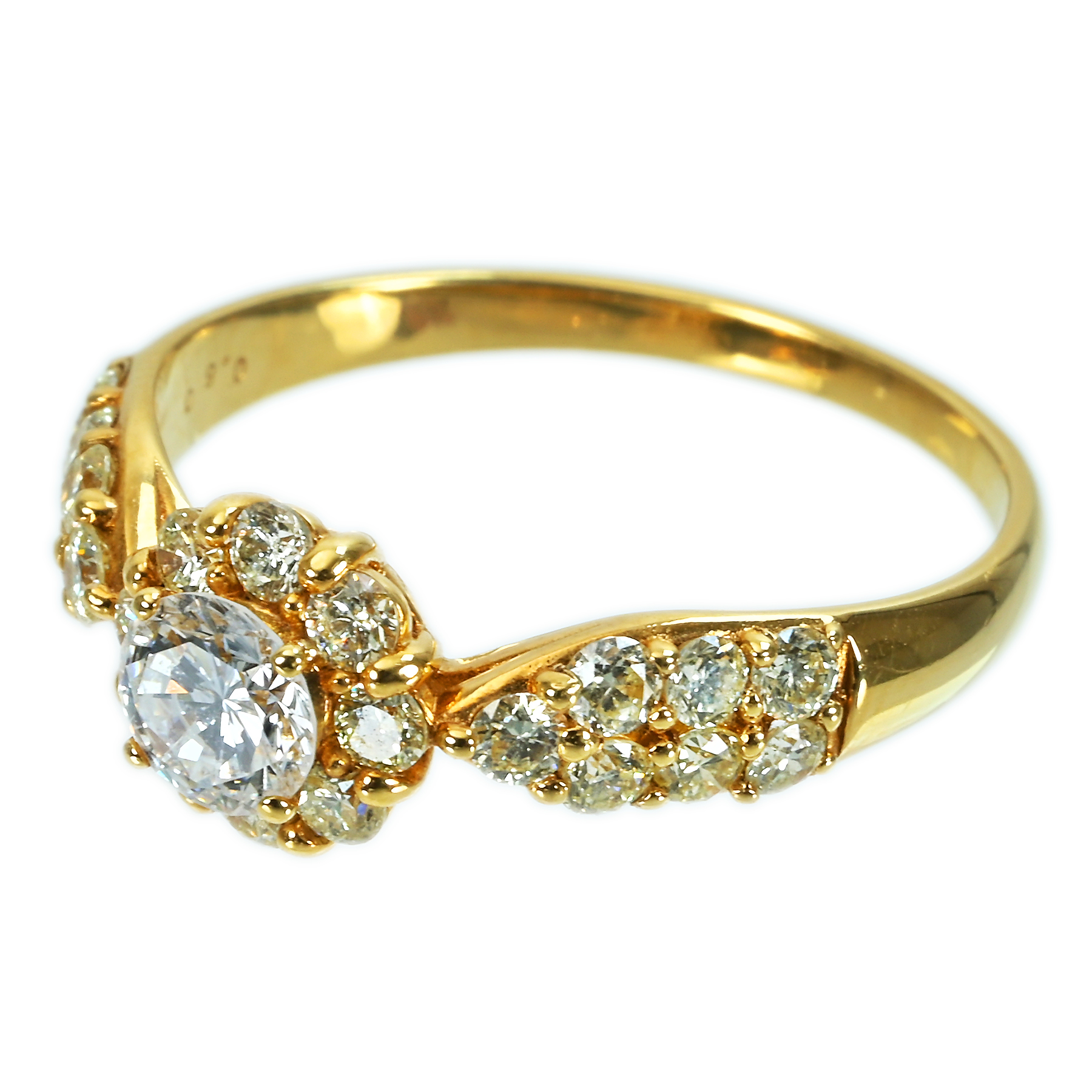 ダイヤモンドリング K18YG D0.339ct - 画像 (3)