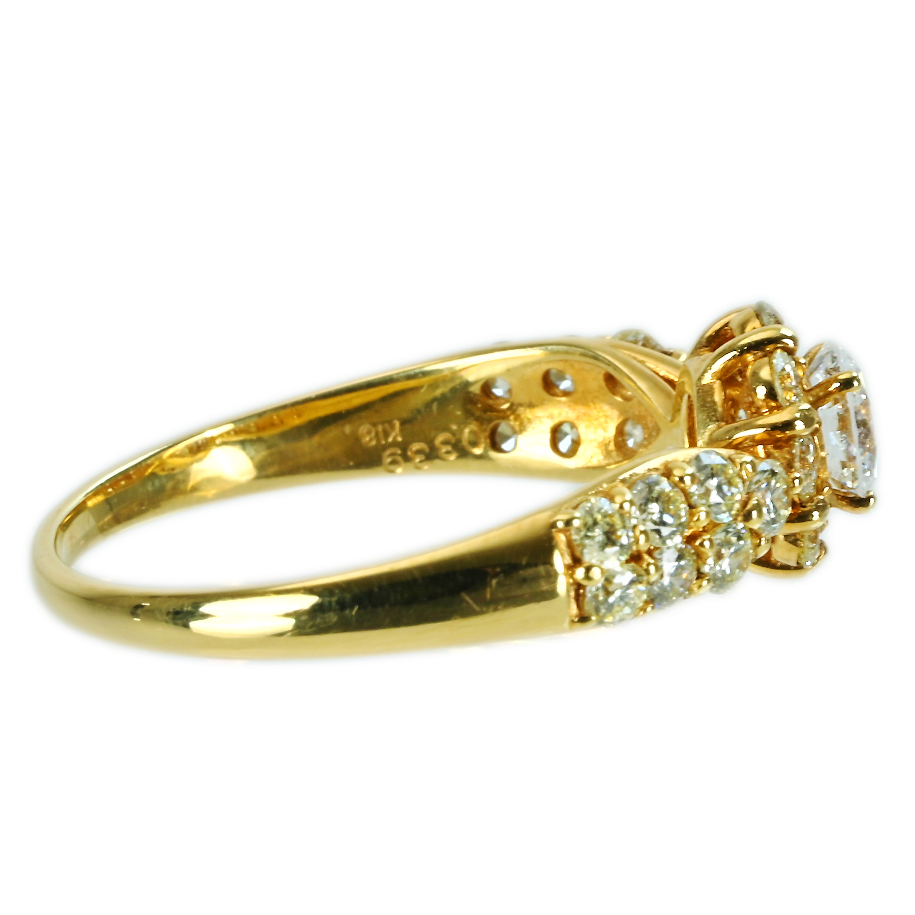 ダイヤモンドリング K18YG D0.339ct - 画像 (4)