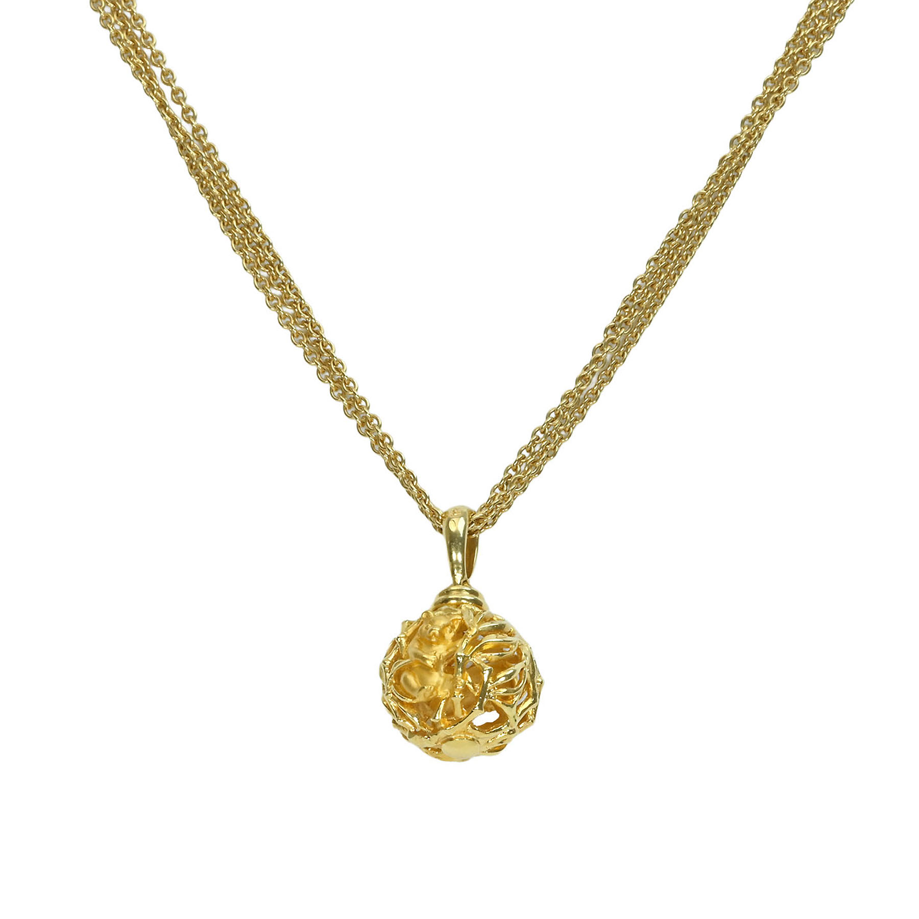 ゴールドペンダント "CARRERA Y CARRERA" K18YG - 画像 (2)