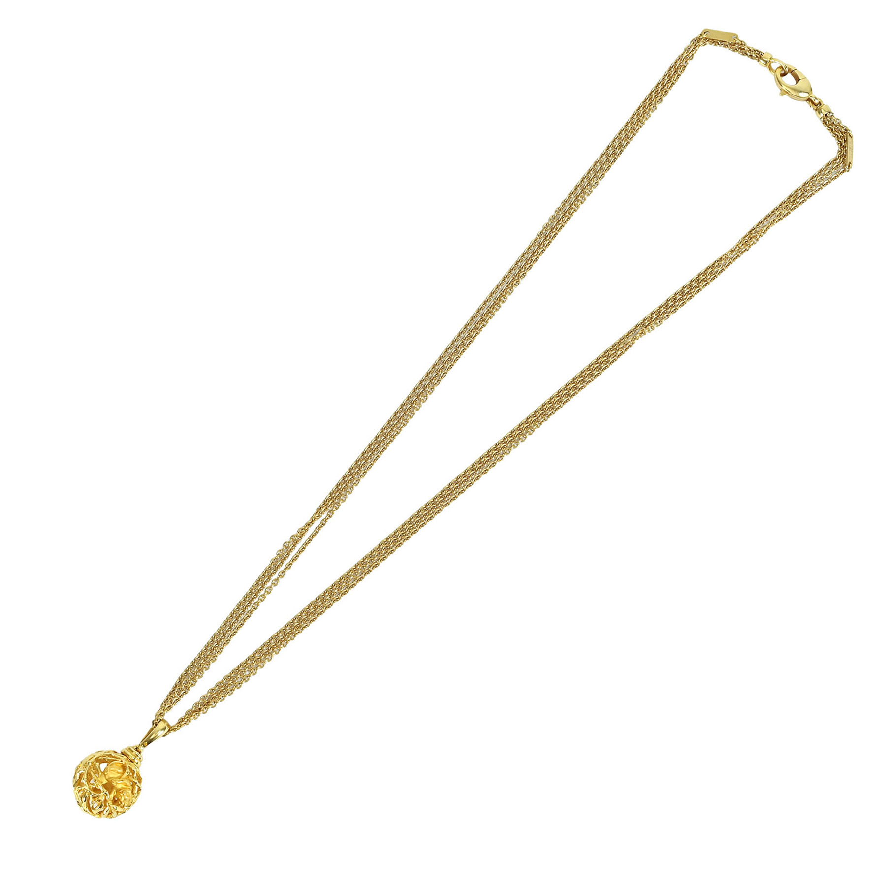 ゴールドペンダント "CARRERA Y CARRERA" K18YG - 画像 (5)