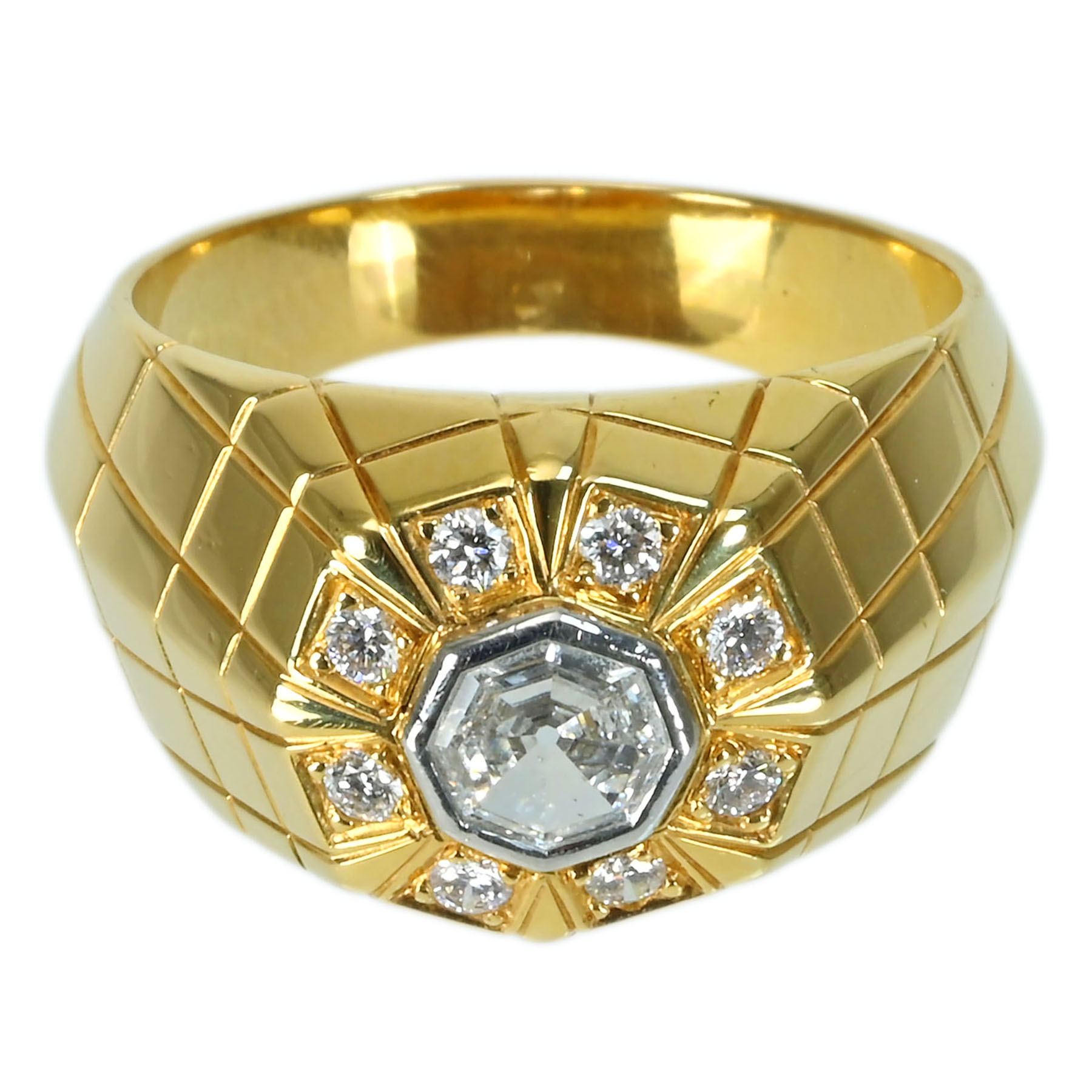 ダイヤモンドリング "BRINKHAUS" K18YG/PT D - 画像 (2)