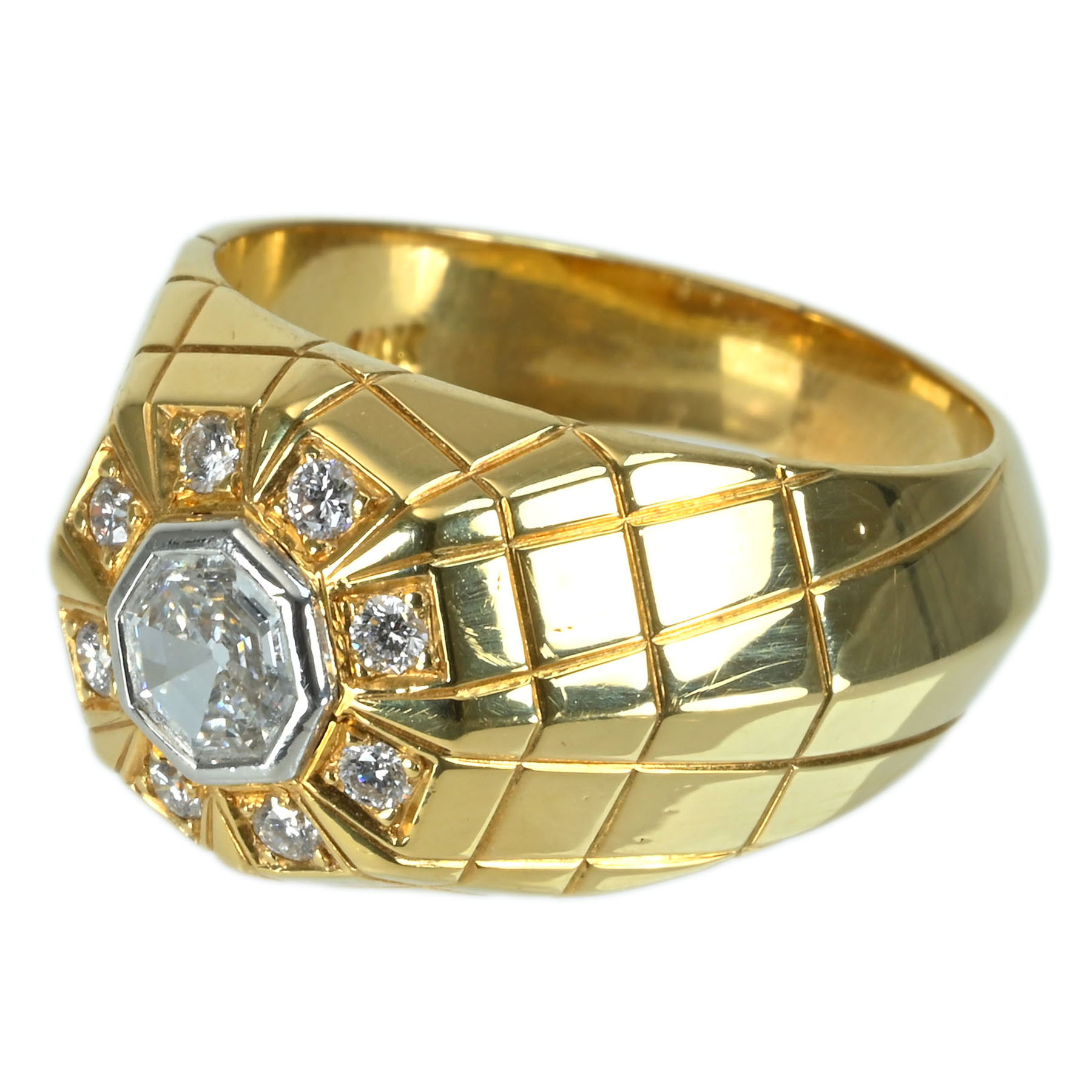 ダイヤモンドリング "BRINKHAUS" K18YG/PT D - 画像 (3)