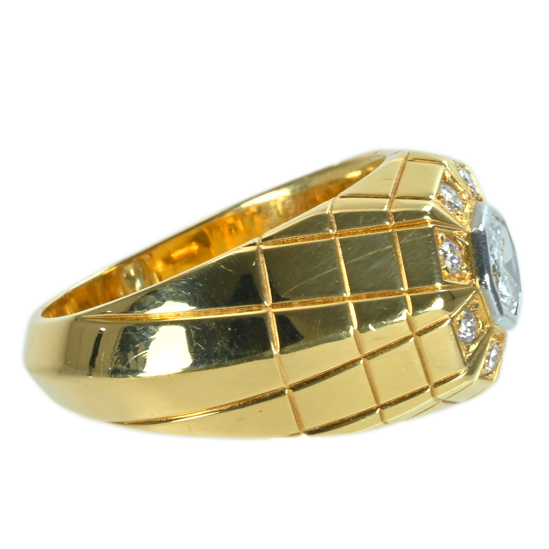 ダイヤモンドリング "BRINKHAUS" K18YG/PT D - 画像 (4)