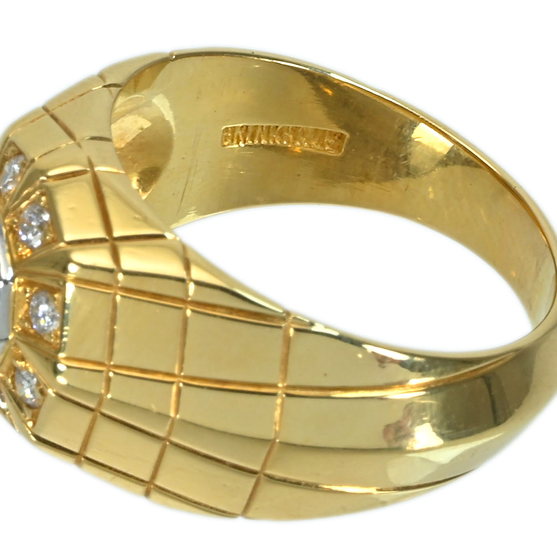 ダイヤモンドリング "BRINKHAUS" K18YG/PT D - 画像 (6)