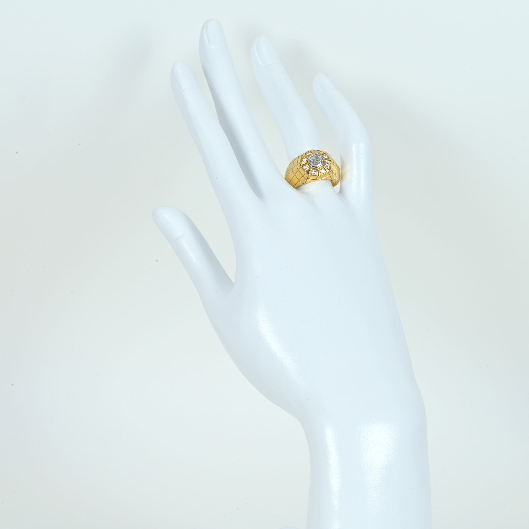 ダイヤモンドリング "BRINKHAUS" K18YG/PT D - 画像 (7)