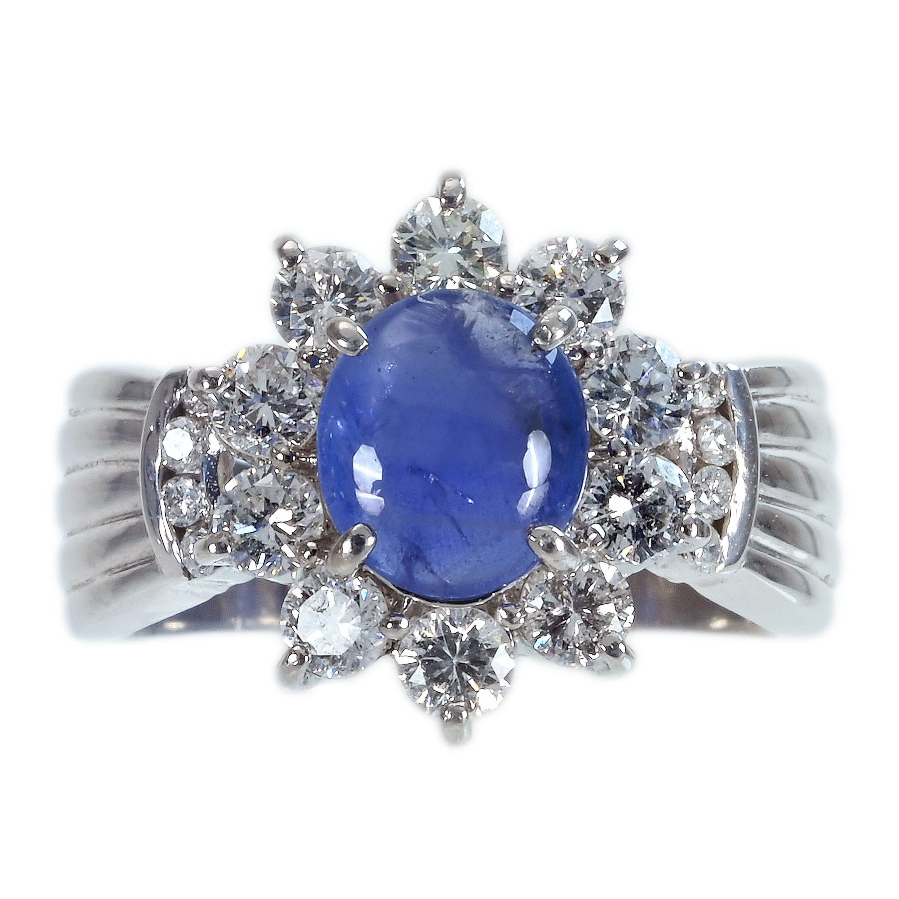 スターサファイアリング PT900 SS1.81ct D1.21ct - 画像 (2)