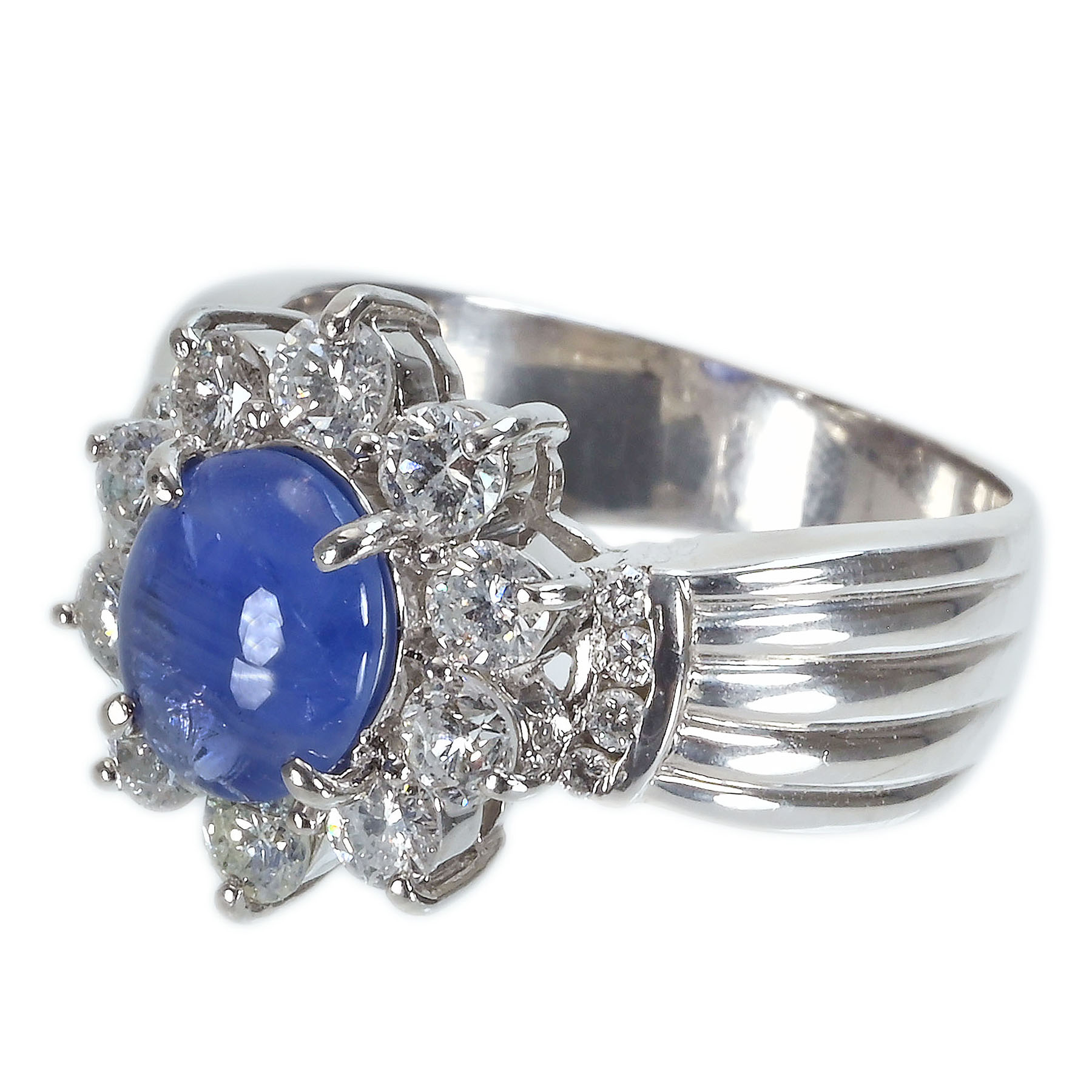 スターサファイアリング PT900 SS1.81ct D1.21ct - 画像 (3)