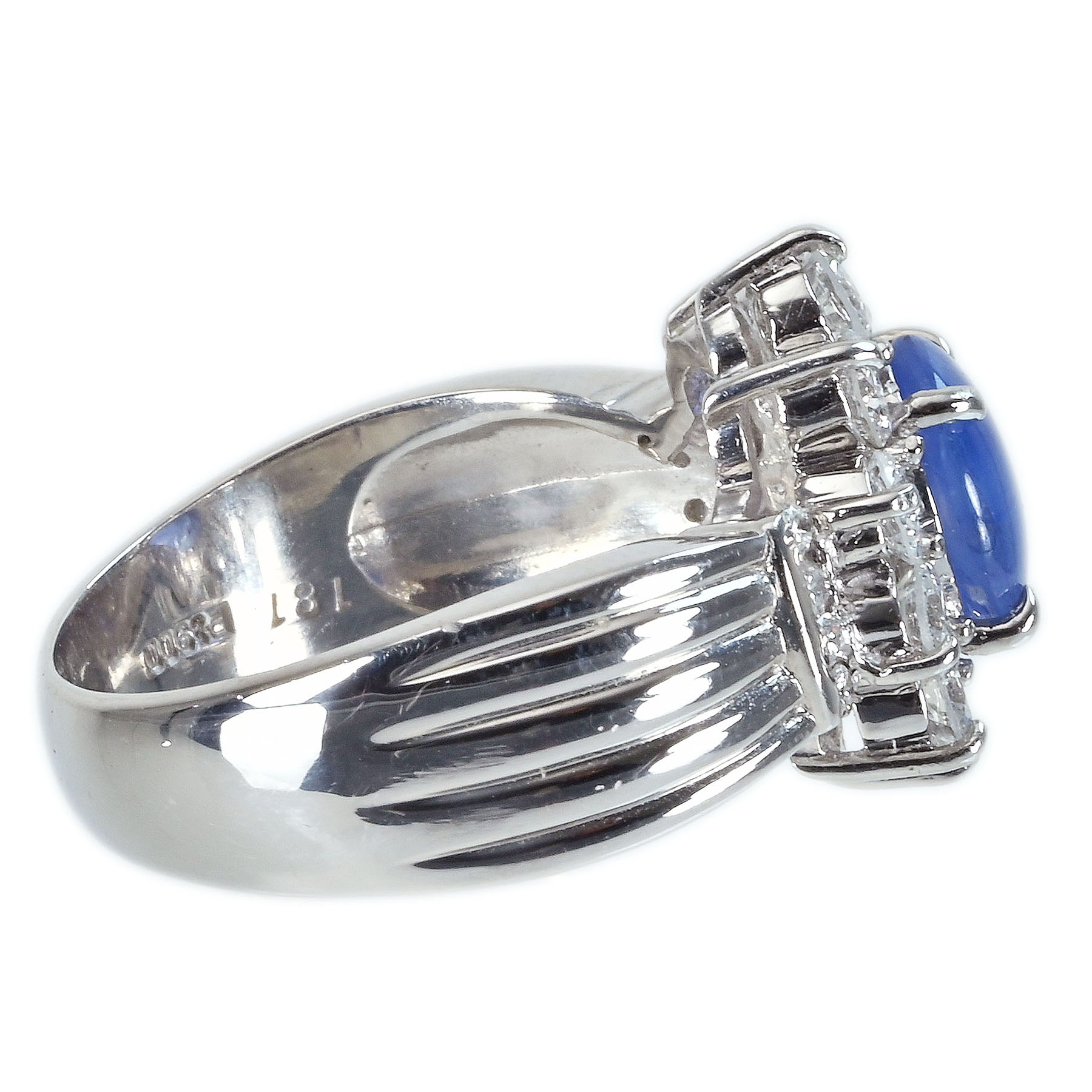 スターサファイアリング PT900 SS1.81ct D1.21ct - 画像 (4)