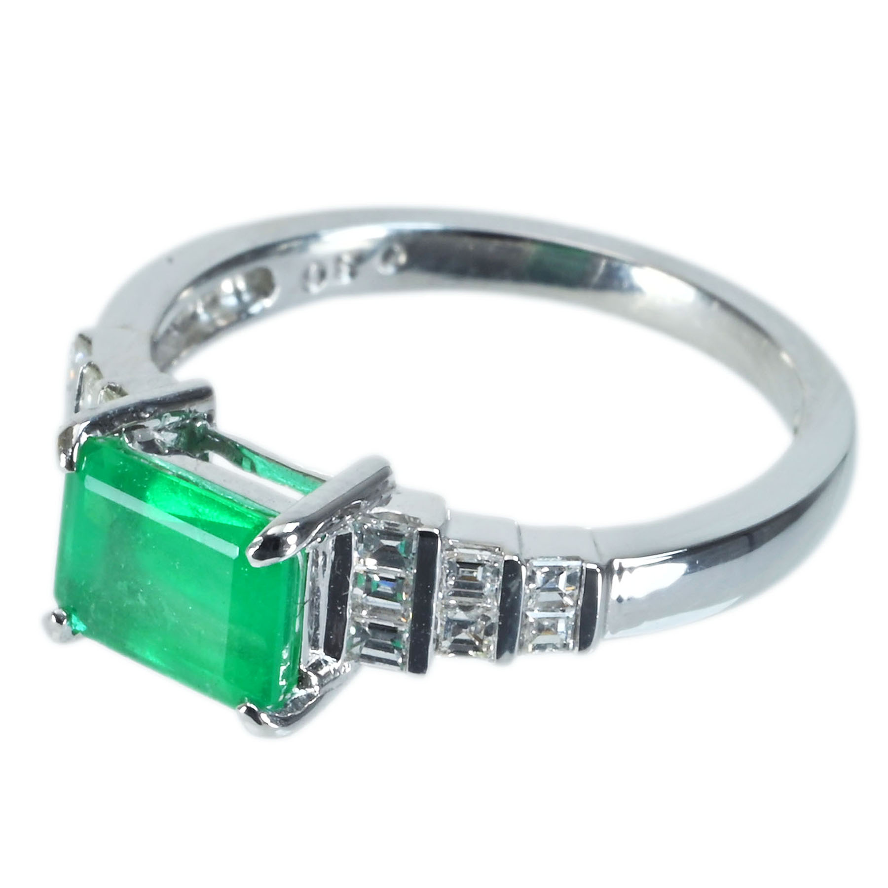 エメラルドリング K18WG E1.00ct D0.30ct - 画像 (3)