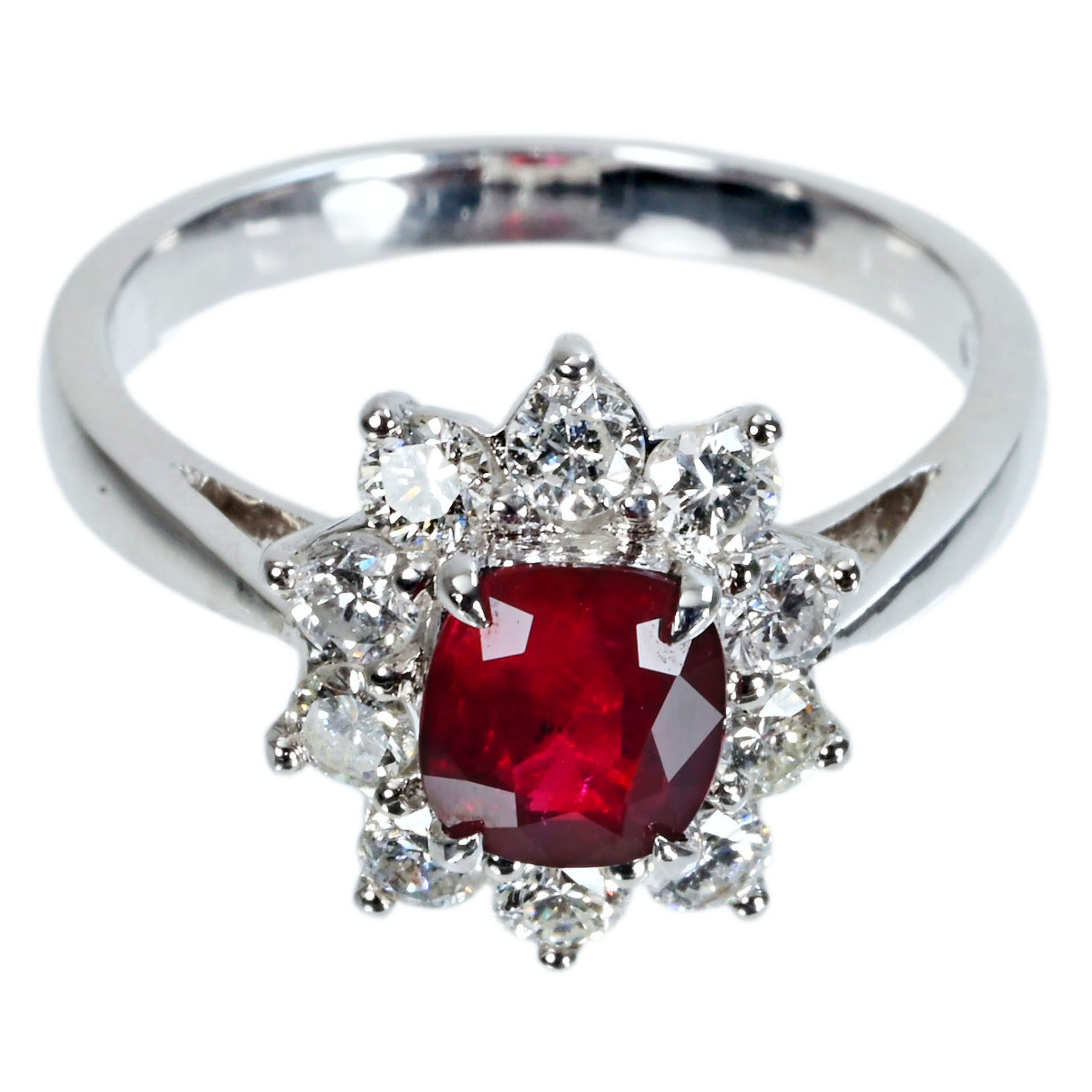 ルビーリング K18WG R1.12ct D0.75ct - 画像 (2)