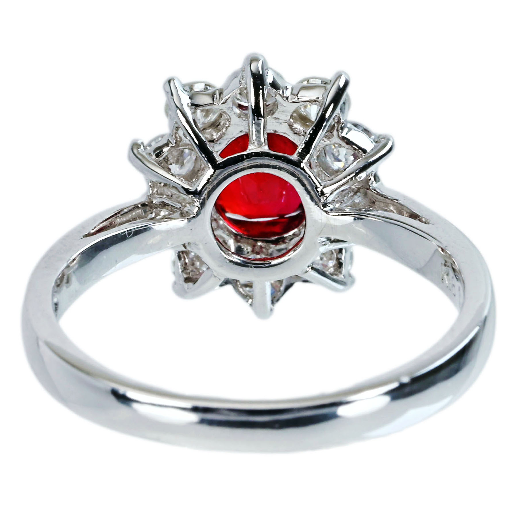 ルビーリング K18WG R1.12ct D0.75ct - 画像 (5)