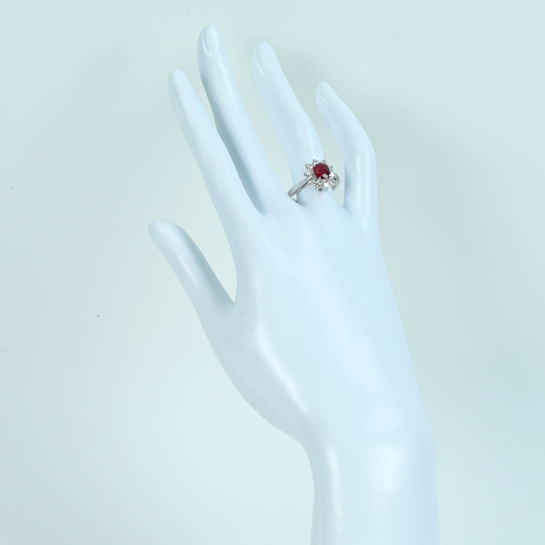 ルビーリング K18WG R1.12ct D0.75ct - 画像 (6)