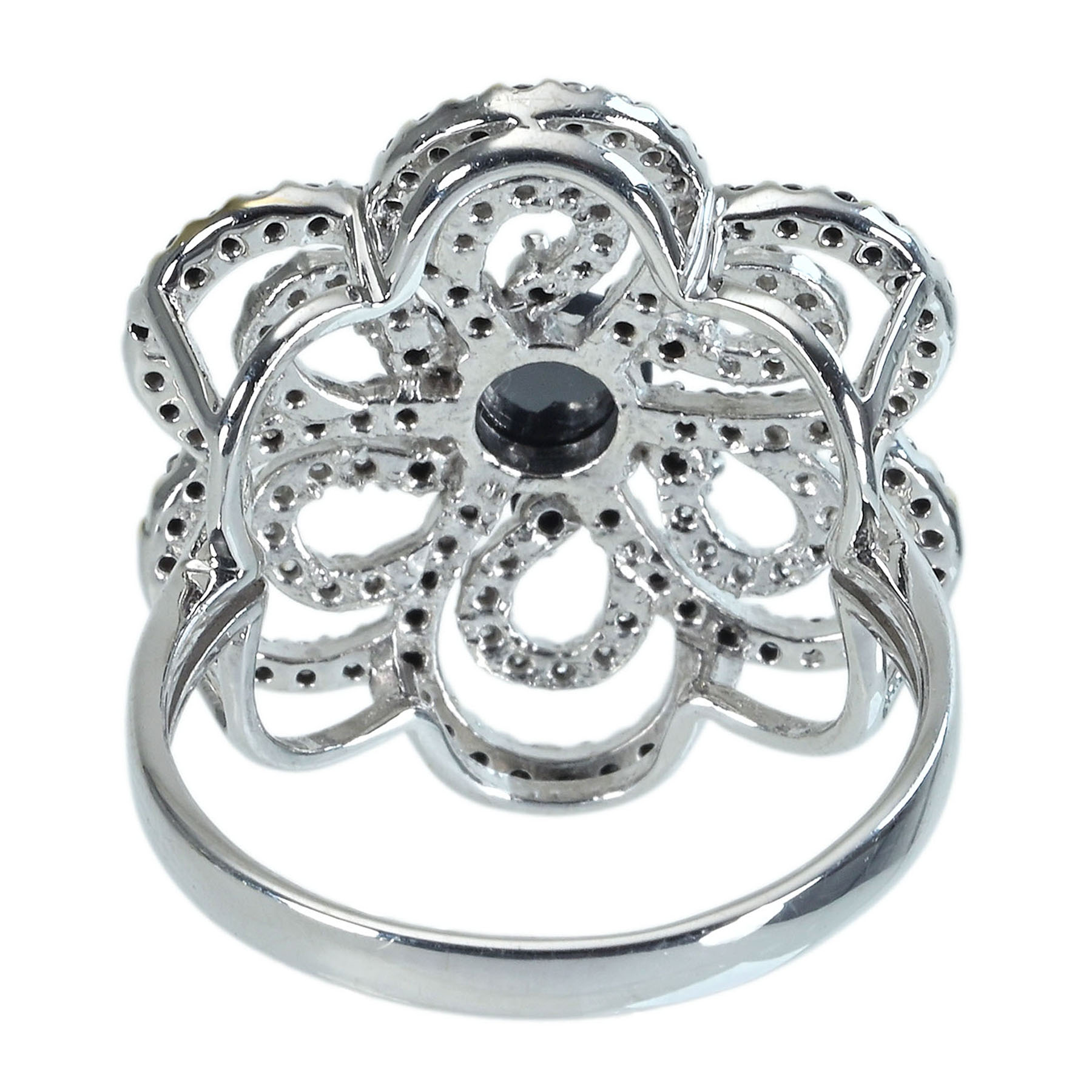 ブラック&カラーレスダイヤモンドリング K18WG BD0.54ct D0.73ct - 画像 (5)