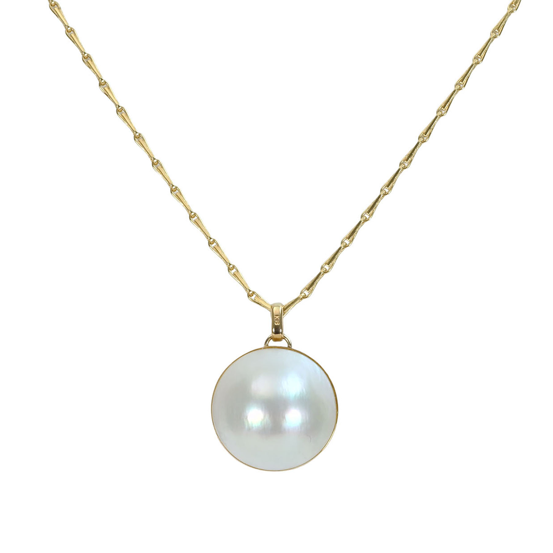 マベパールペンダント K18YG P18.5mm - 画像 (2)