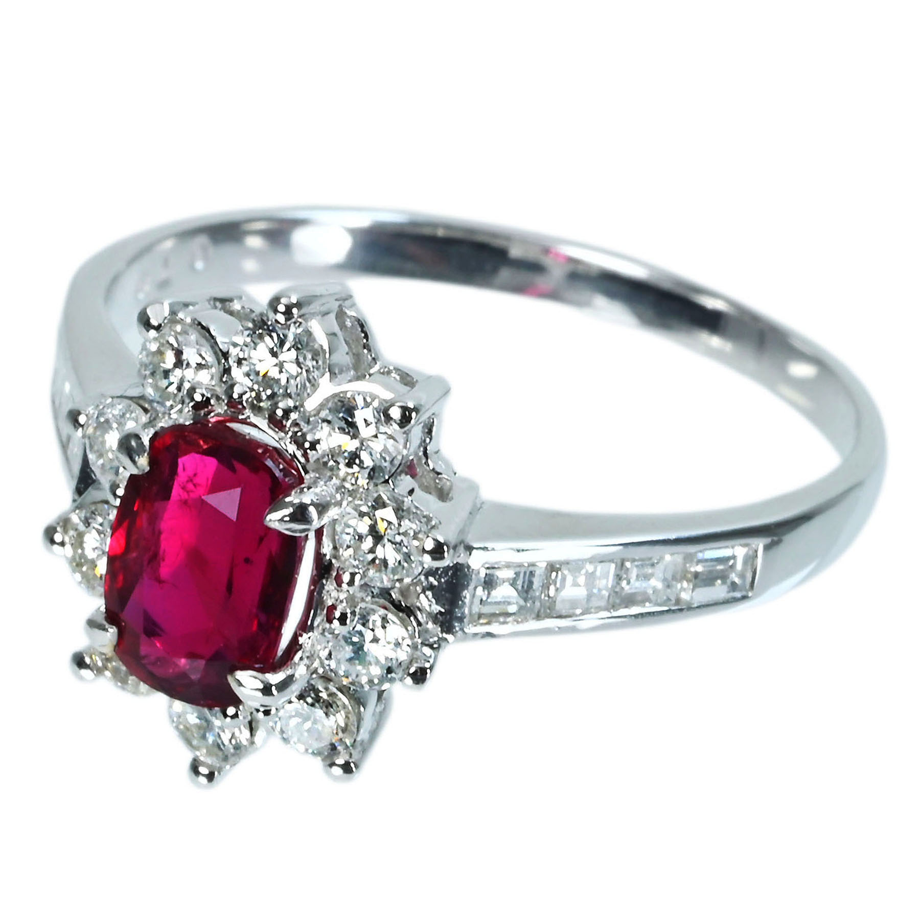 ルビーリング K18WG R0.99ct D0.70ct - 画像 (3)